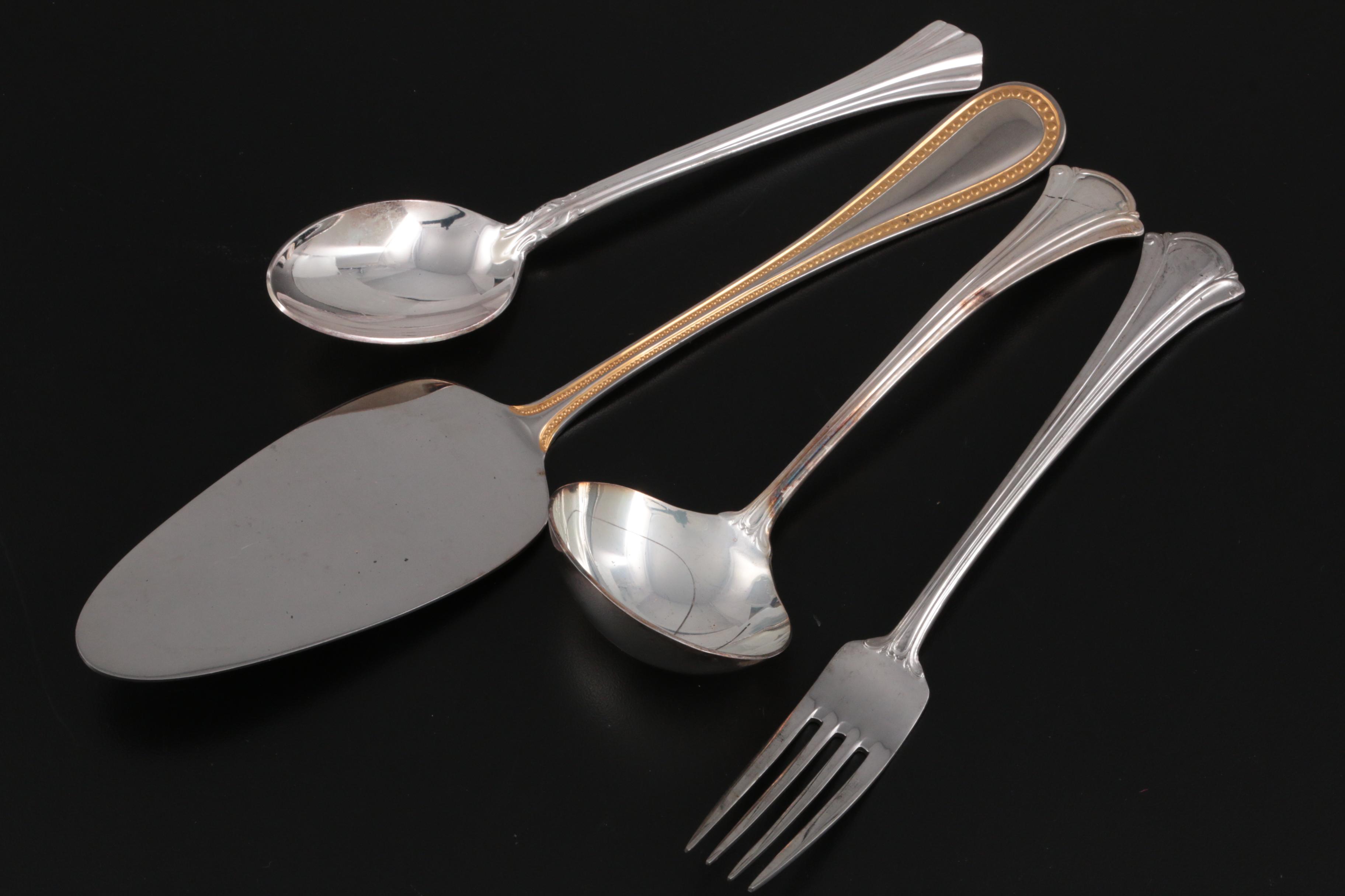 International Silver "Serenity" Silver Plate Flatware with Other Towle Utensils