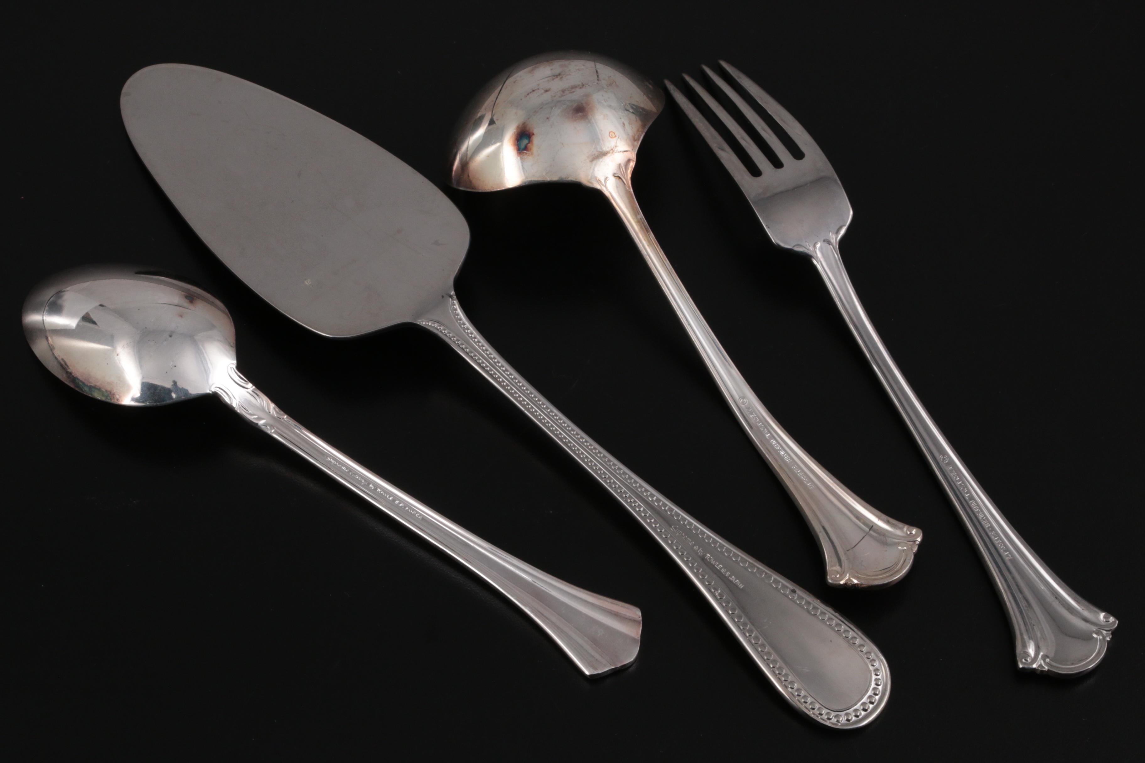 International Silver "Serenity" Silver Plate Flatware with Other Towle Utensils