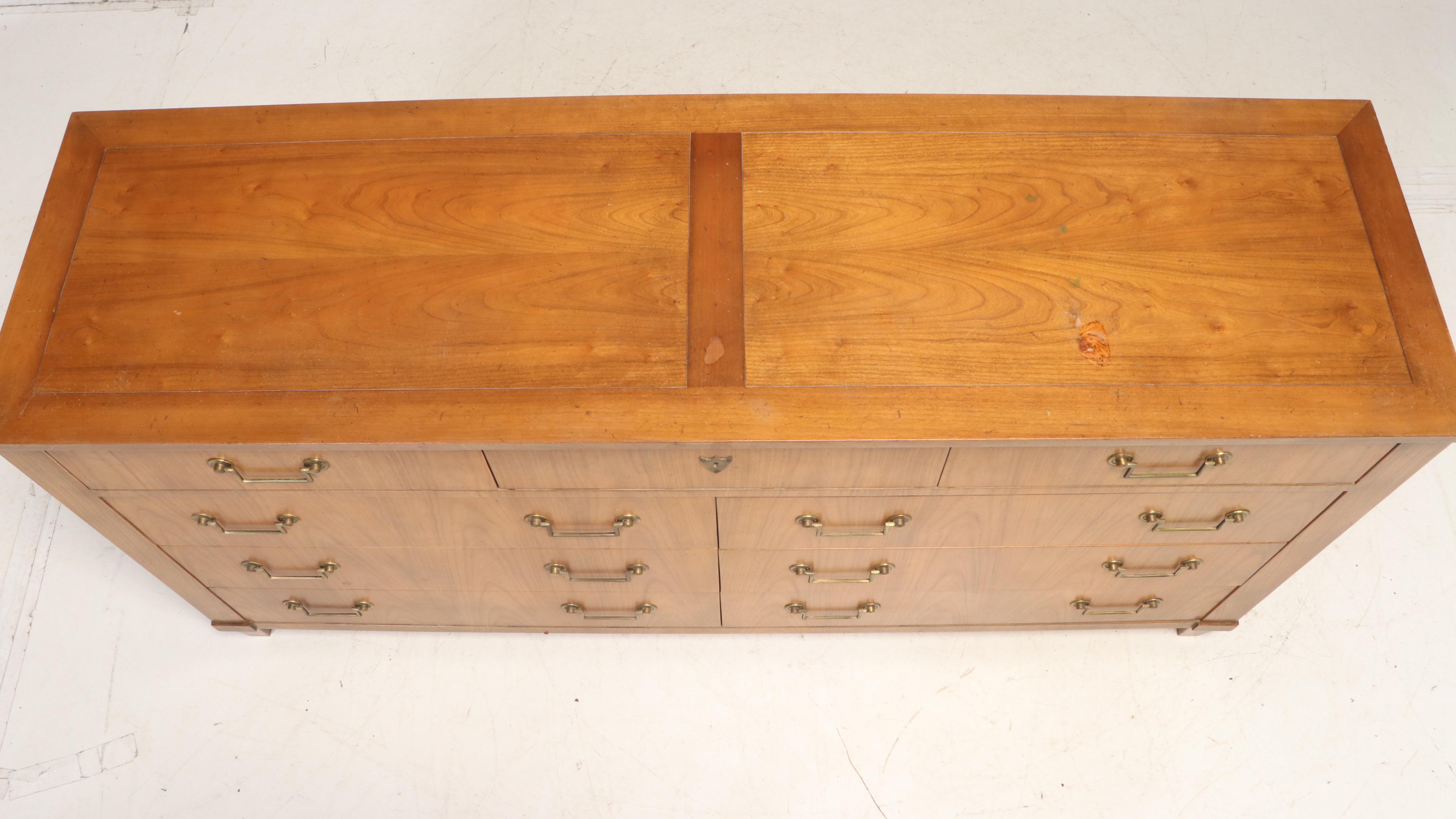Baker Furniture Directoire Style Hardwood Nine-Drawer Chest, Mid-20th Century