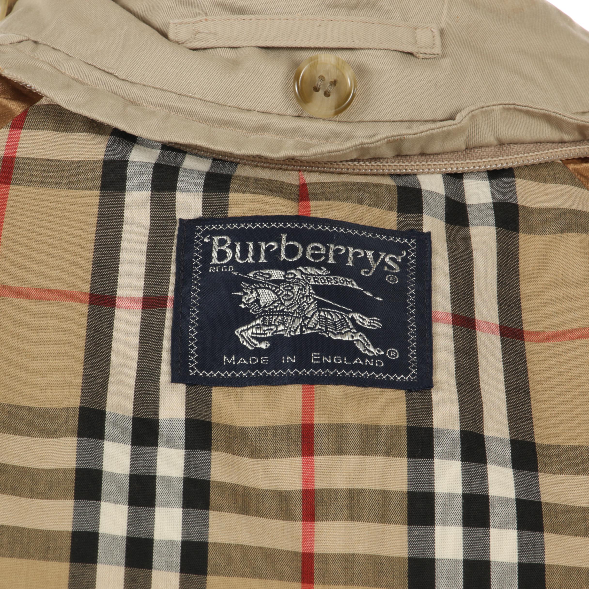 Men's Burberrys Khaki Double-Breasted Trench Coat