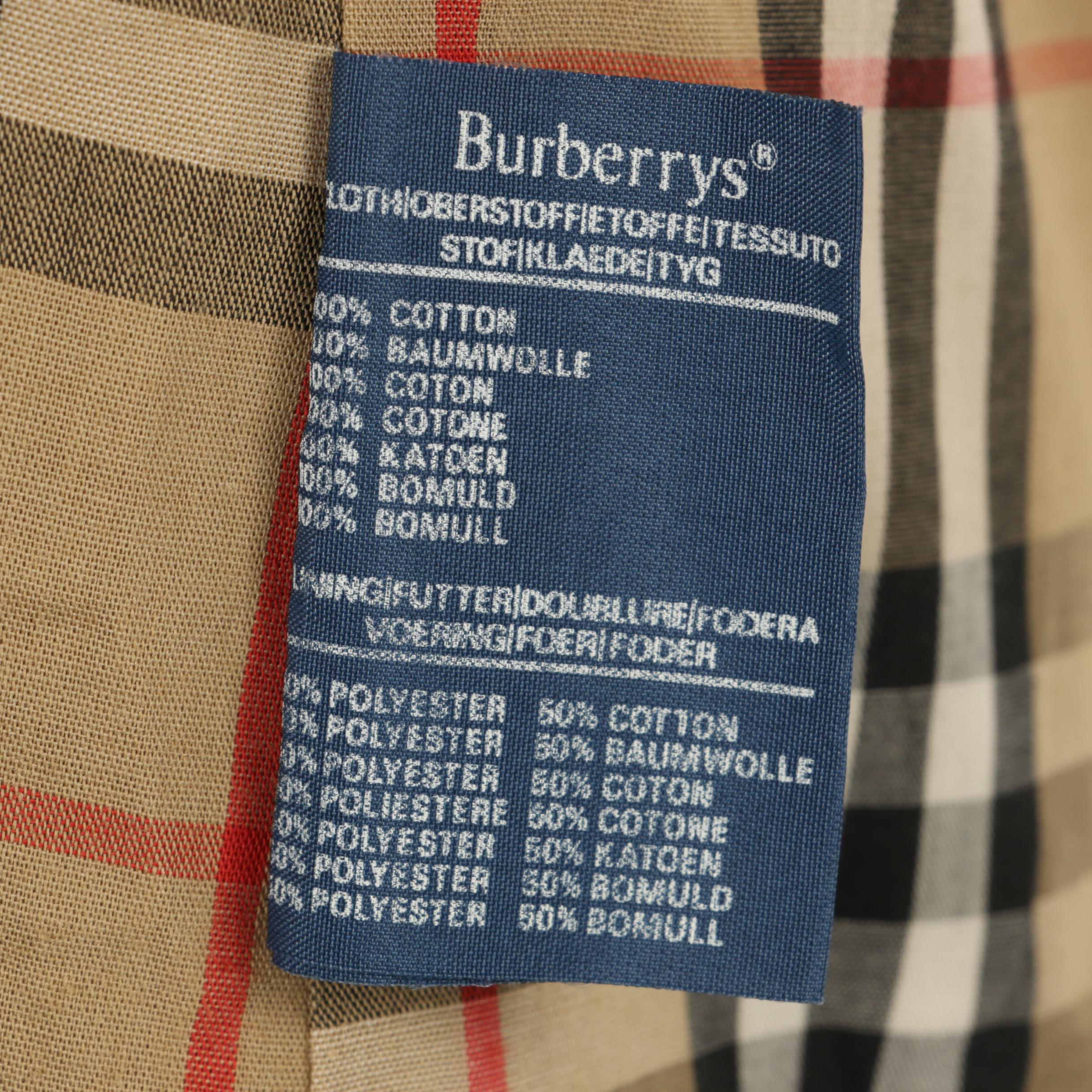 Men's Burberrys Khaki Double-Breasted Trench Coat