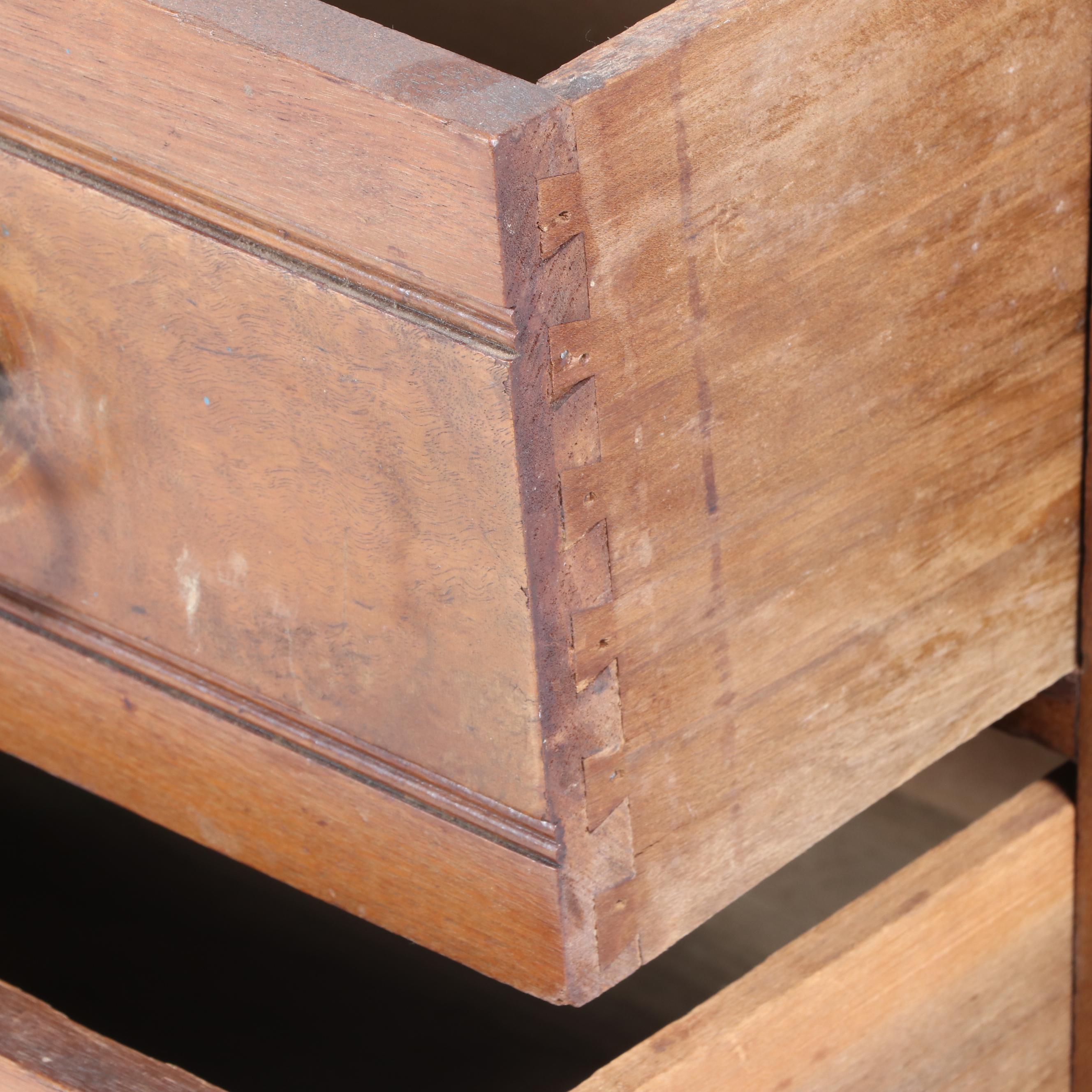 Victorian Eastlake Walnut and Marble Top Chest of Drawers, Late 19th Century