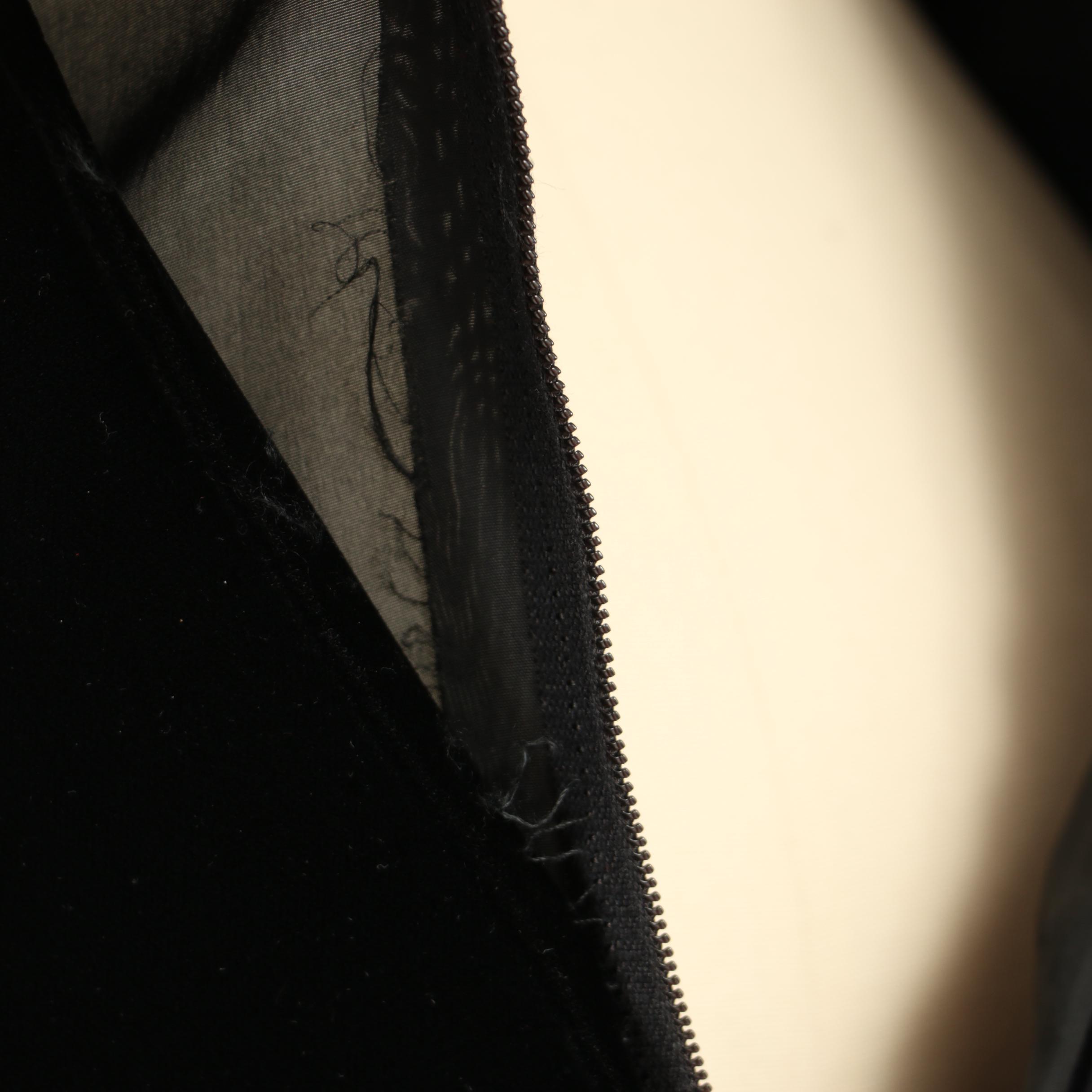 Oscar de la Renta Black Velvet Empire Waist Evening Dress, 1960s