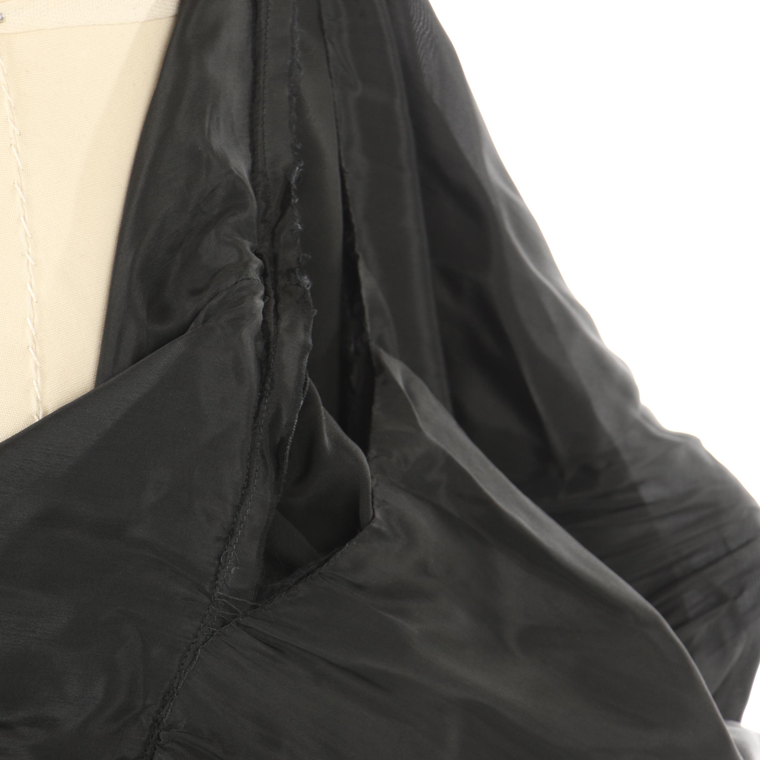 Oscar de la Renta Black Velvet Empire Waist Evening Dress, 1960s