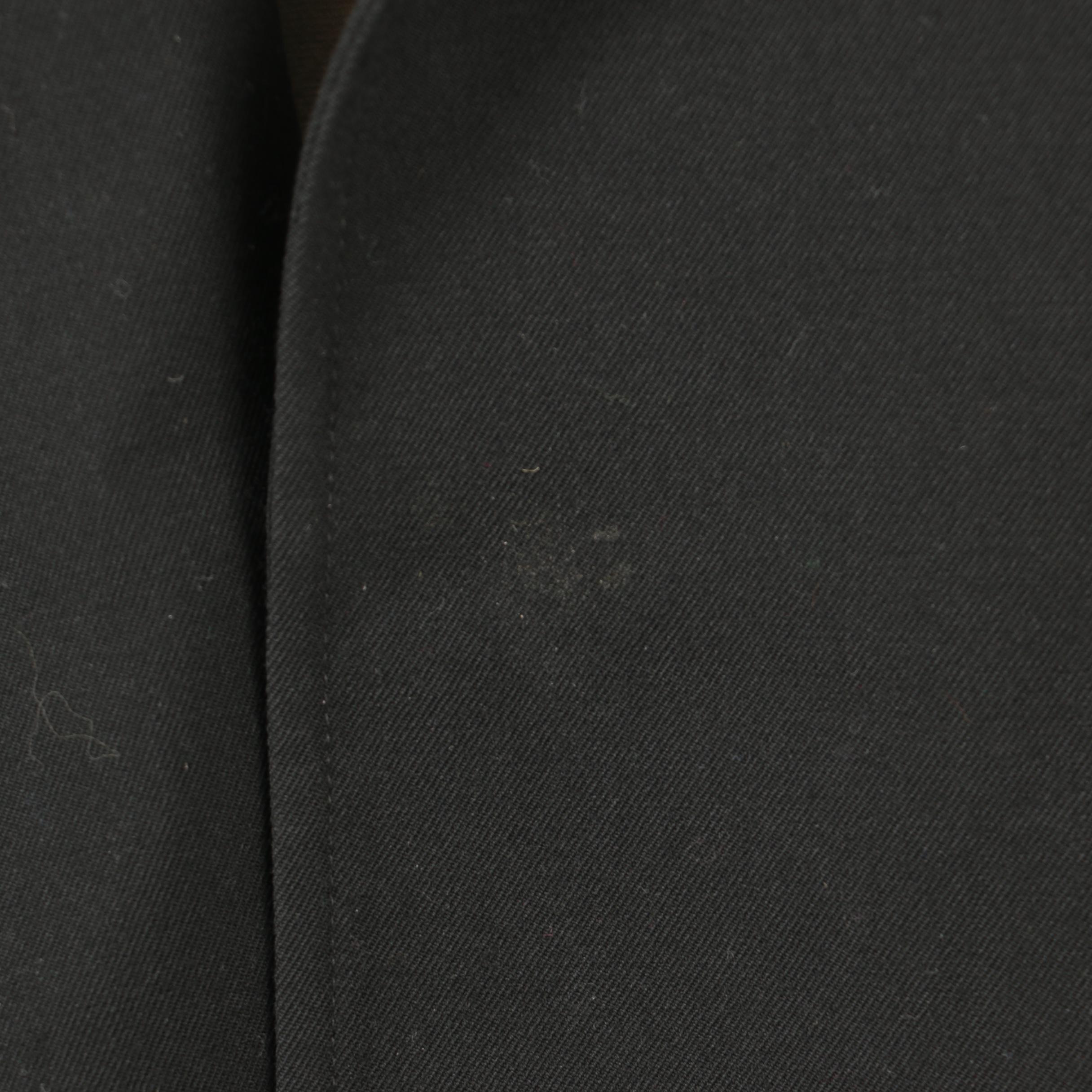 Christian Dior Weatherware Black Gabardine Wool Double-Breasted Trench Coat