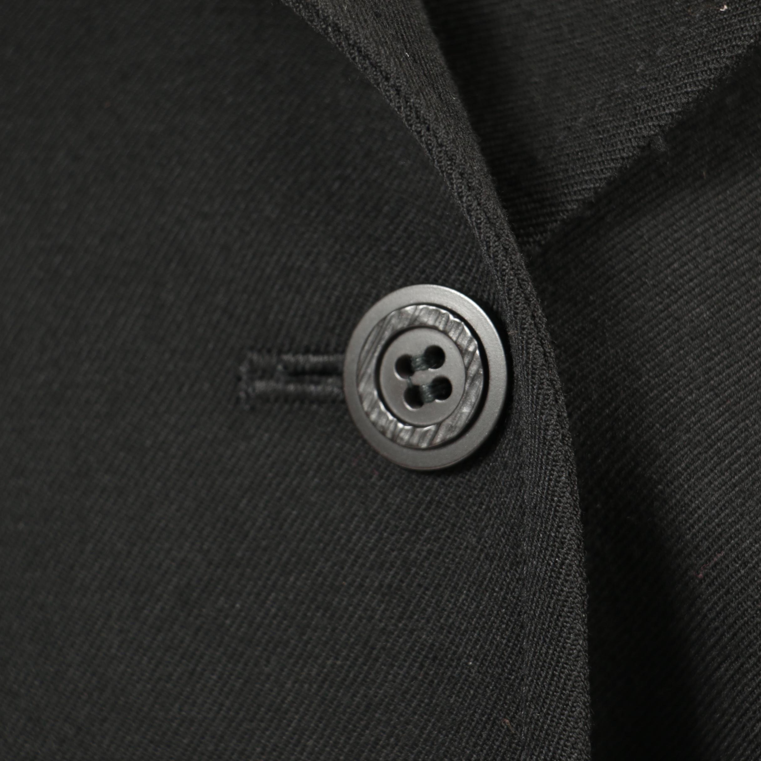 Christian Dior Weatherware Black Gabardine Wool Double-Breasted Trench Coat