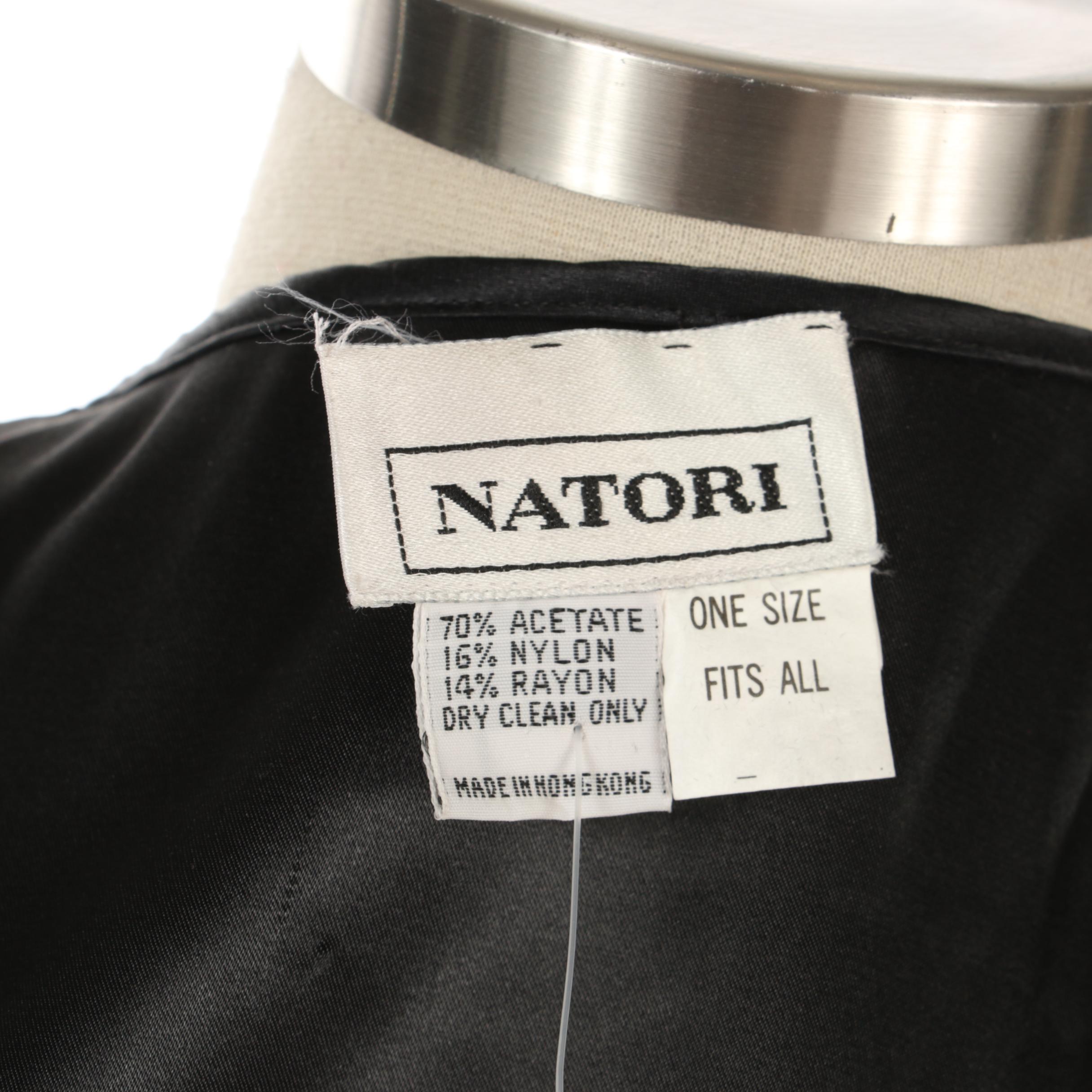 Halston IV Front Vent Evening Dress and Natori Cocoon Wrap in Black Velvet