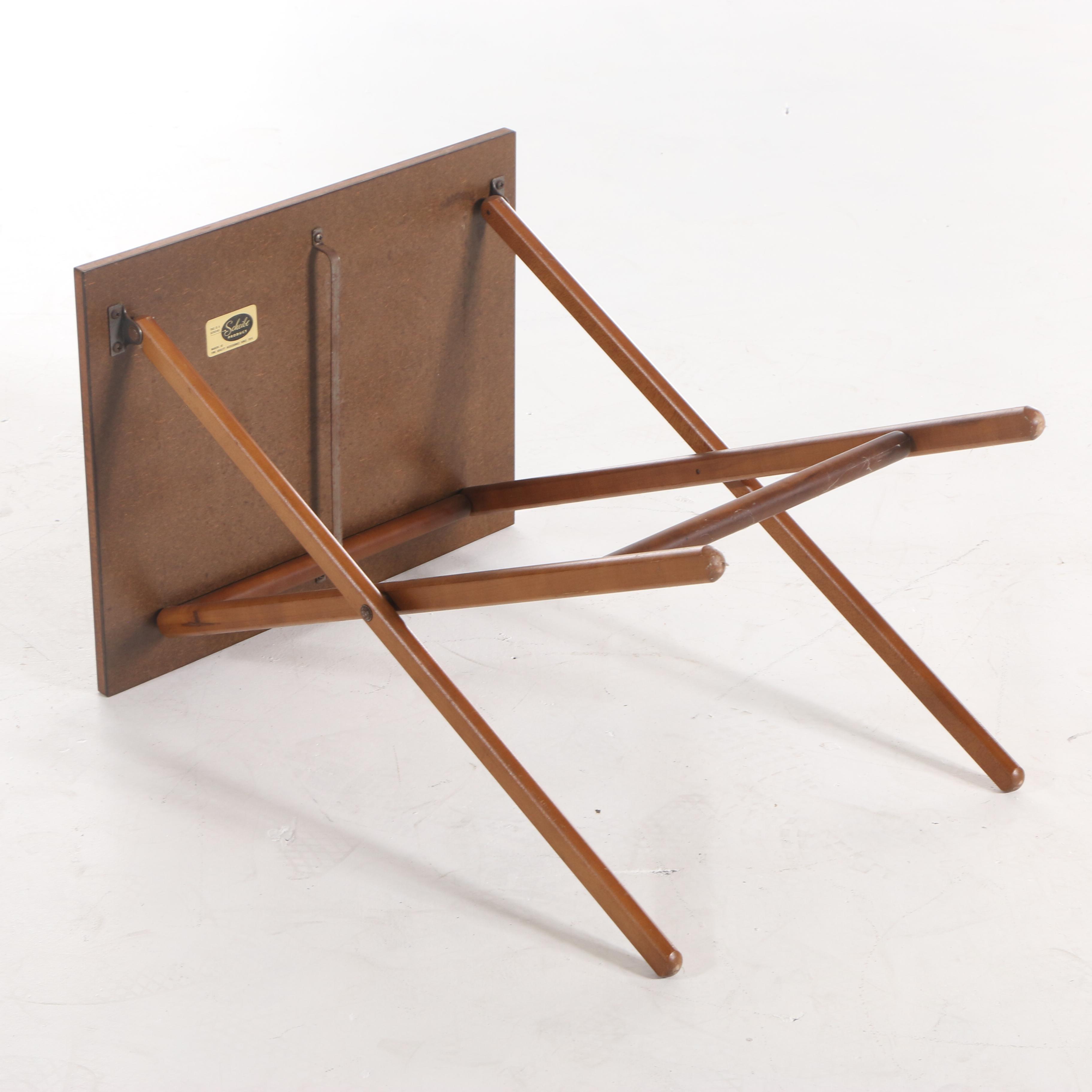 Scheibe Mid Century Modern Folding Stackable TV Tray Tables