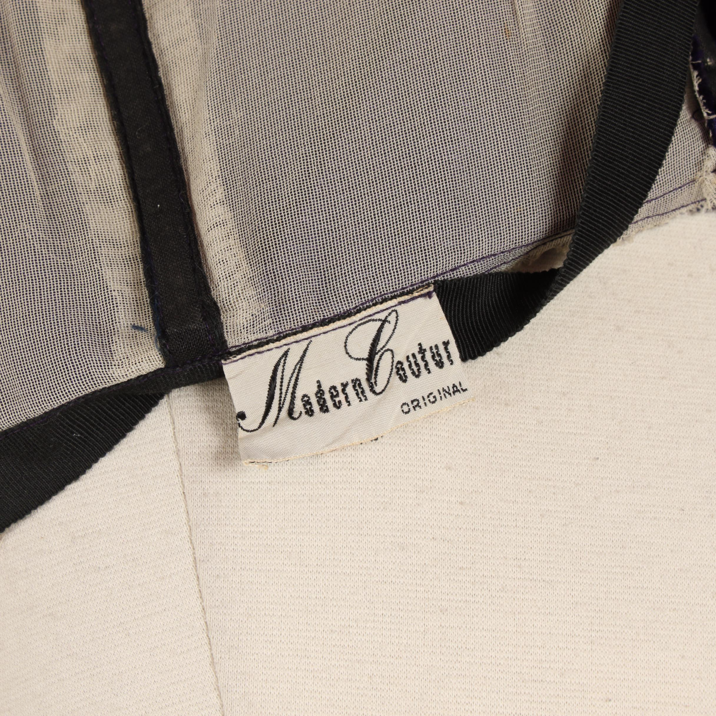 Modern Couture Black Sleeveless Evening Dress and Other Purple Strapless Gown