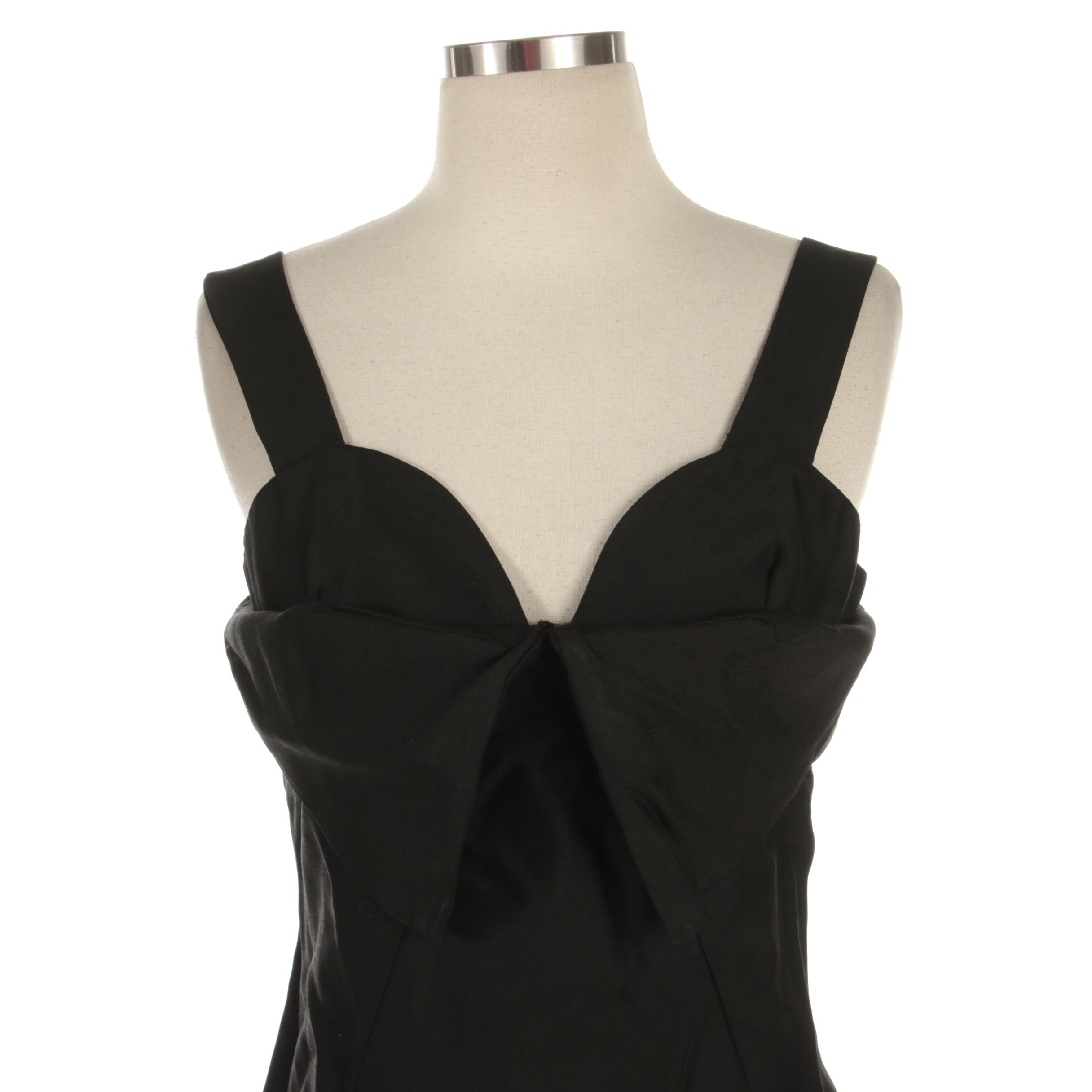 Modern Couture Black Sleeveless Evening Dress and Other Purple Strapless Gown