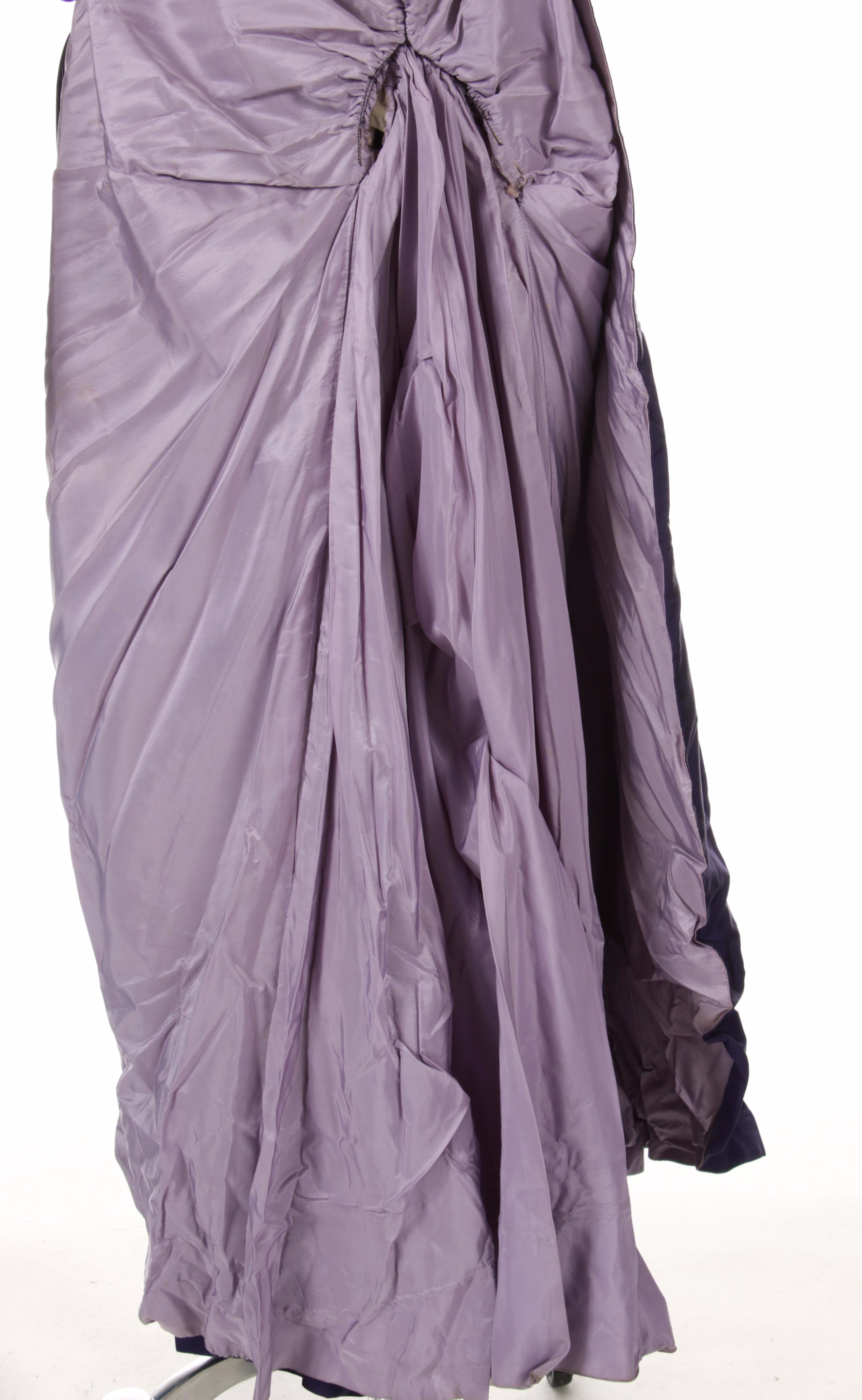 Modern Couture Black Sleeveless Evening Dress and Other Purple Strapless Gown