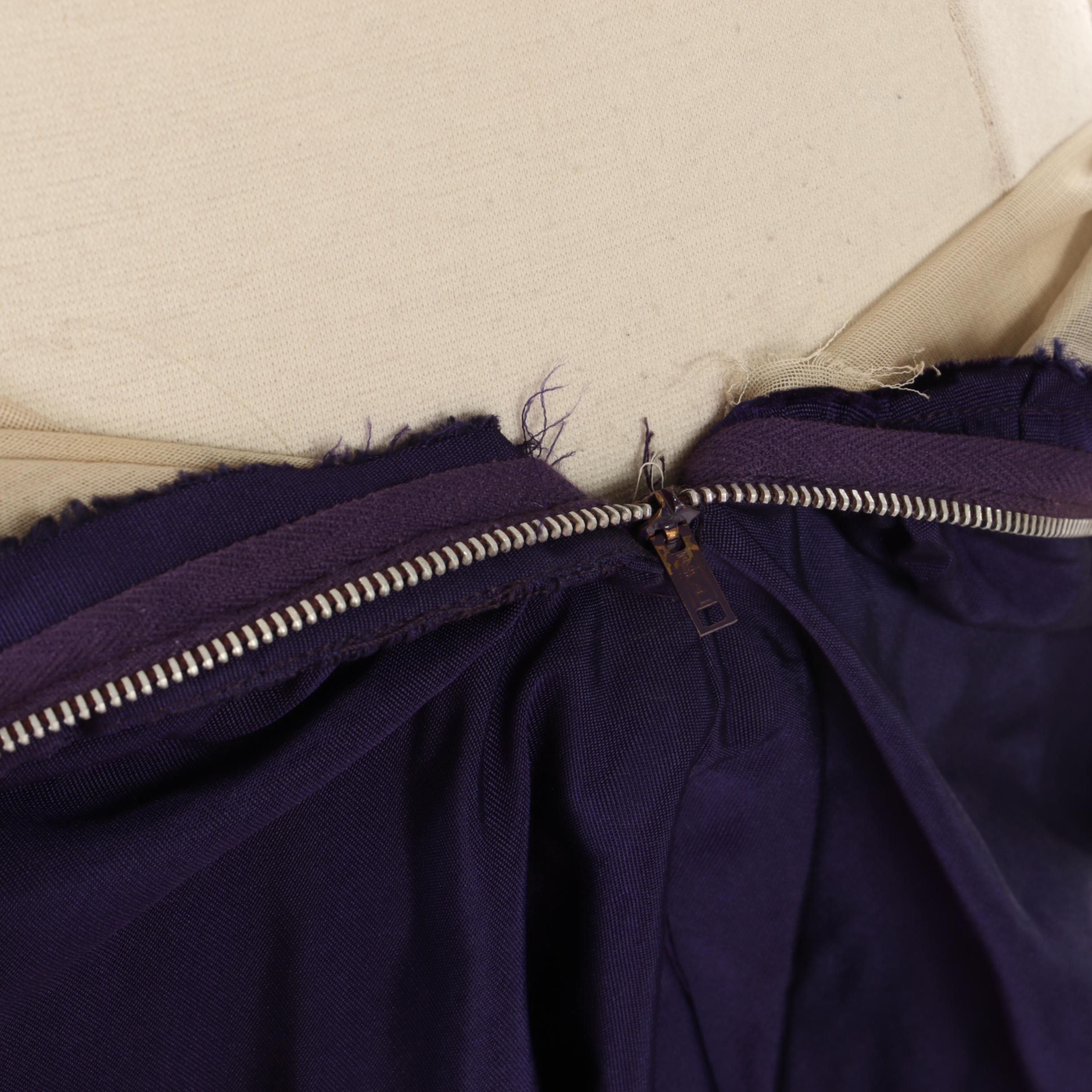 Modern Couture Black Sleeveless Evening Dress and Other Purple Strapless Gown