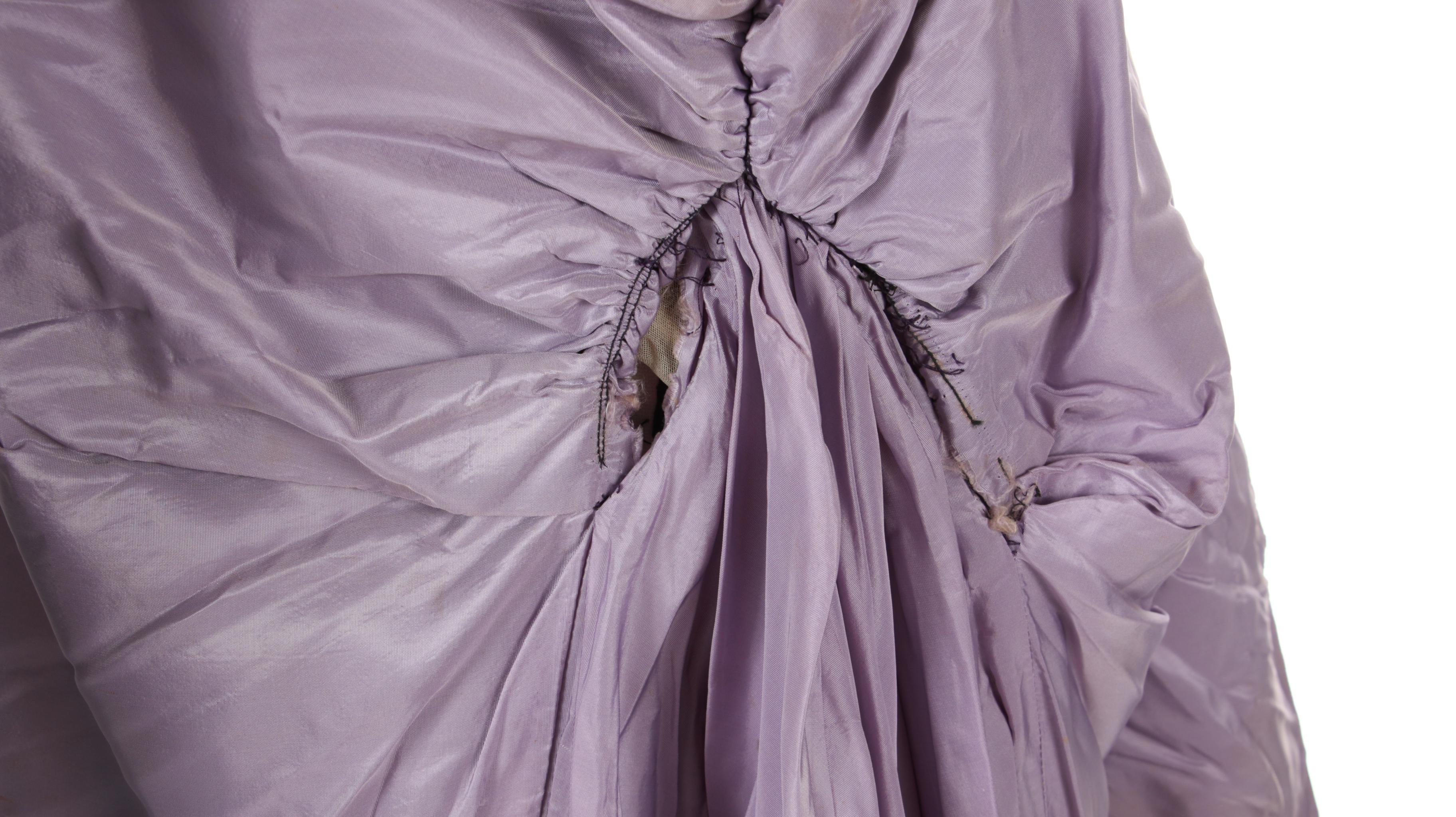 Modern Couture Black Sleeveless Evening Dress and Other Purple Strapless Gown