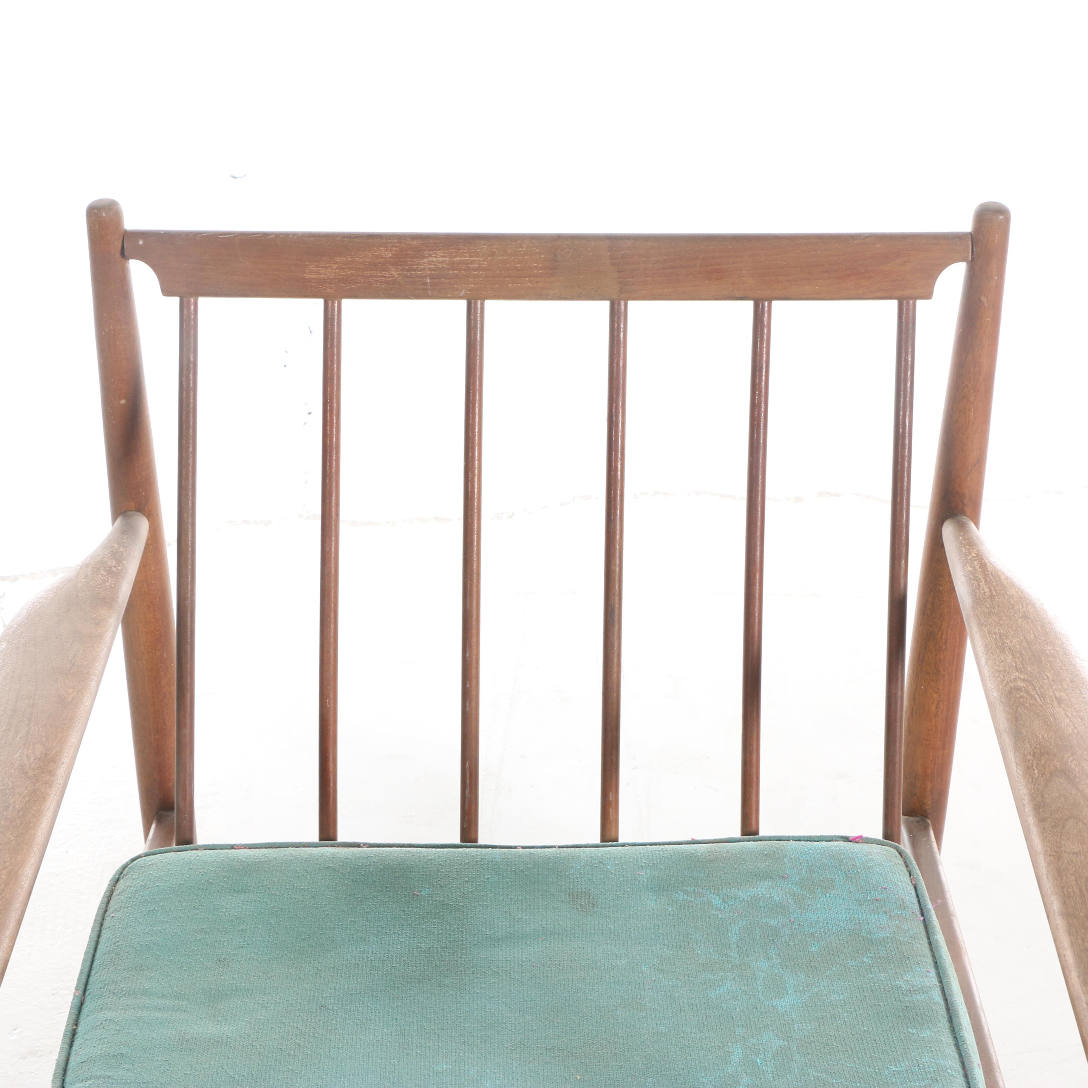 Baumritter Mid Century Modern Walnut Lounge Chair