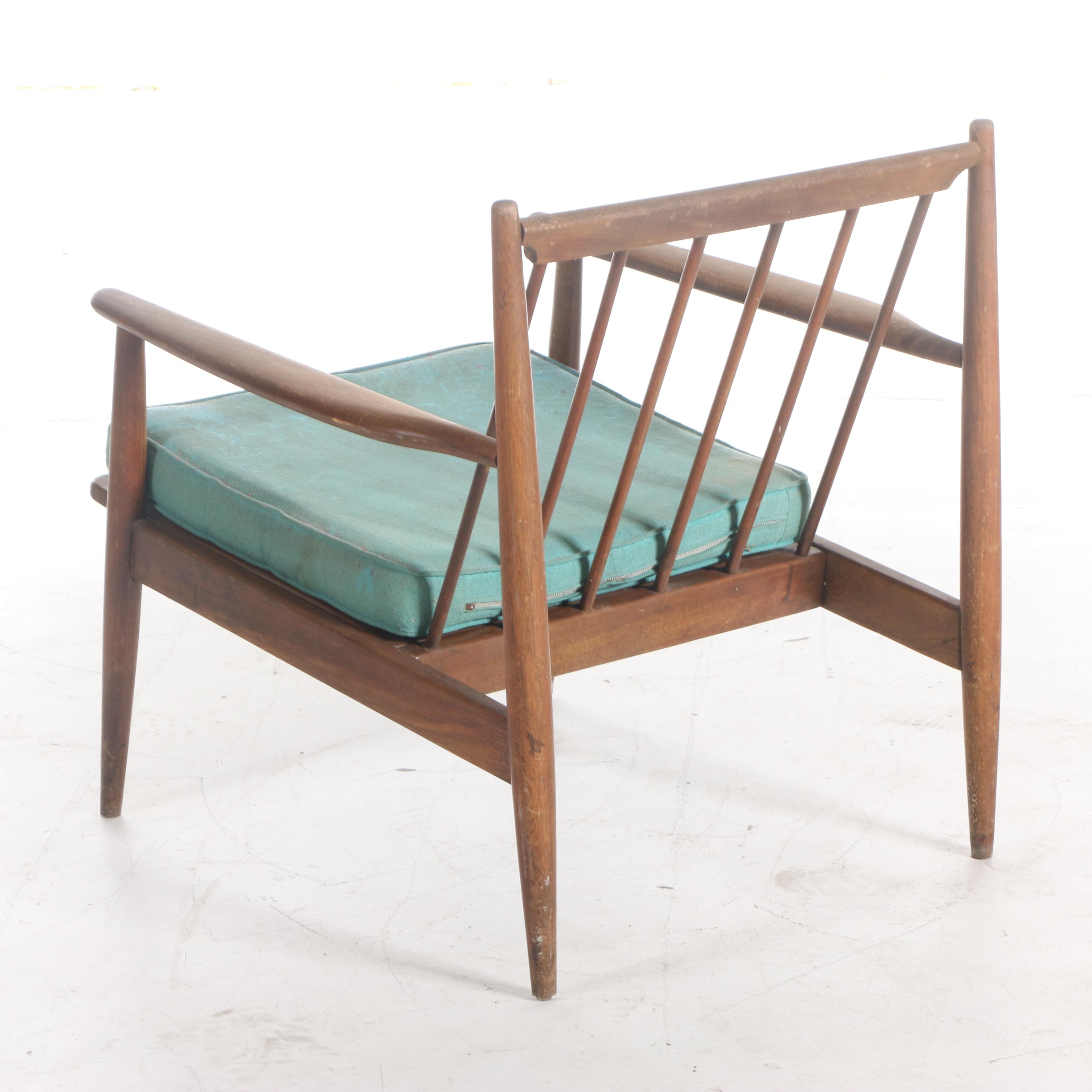 Baumritter Mid Century Modern Walnut Lounge Chair
