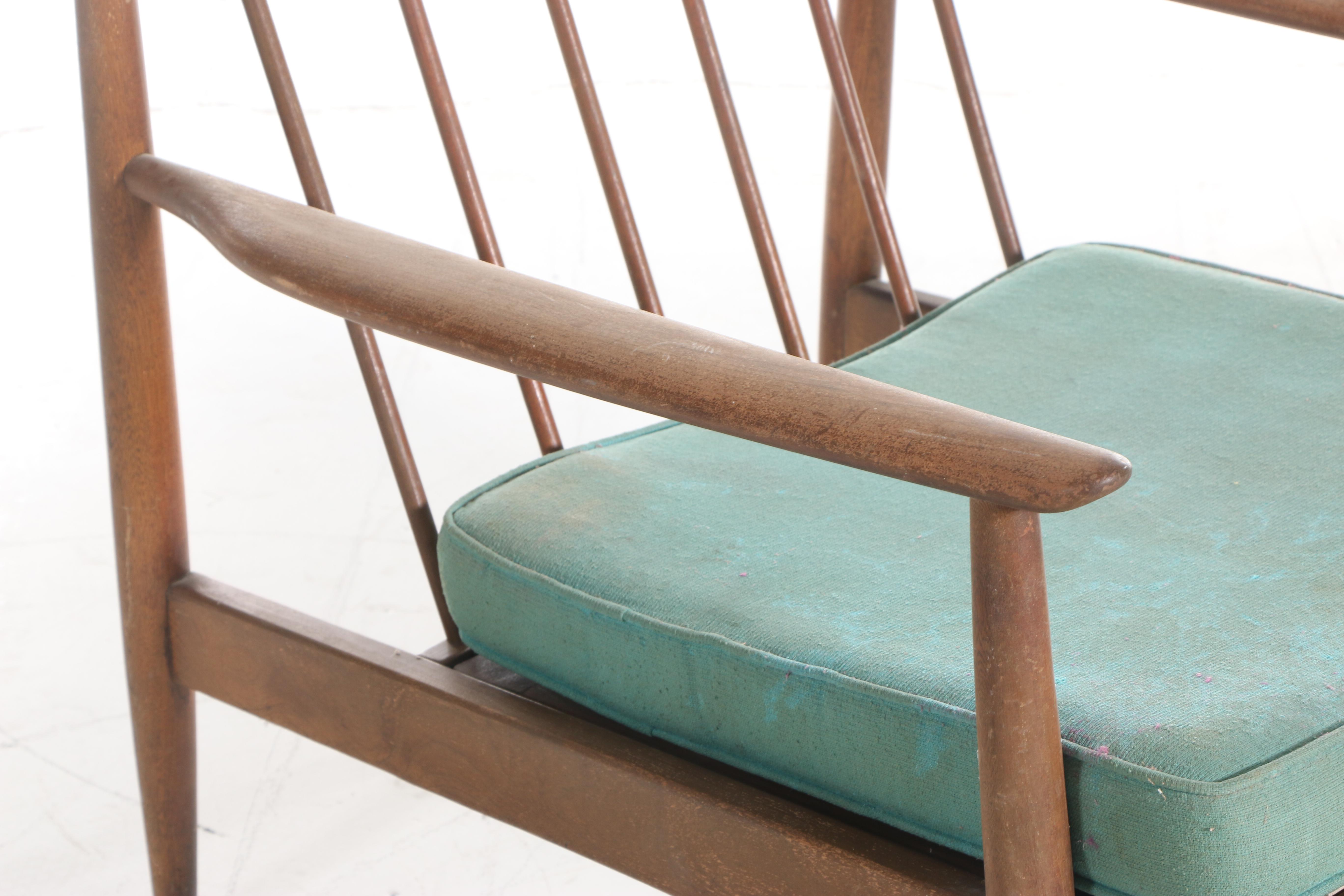 Baumritter Mid Century Modern Walnut Lounge Chair