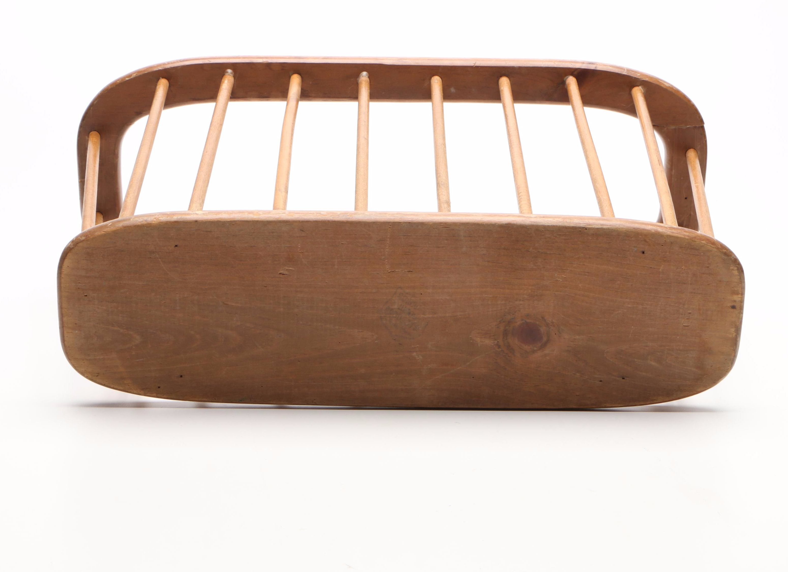 Pair of Arthur Umanoff Wooden Spindle Magazine Racks, Mid-20th Century