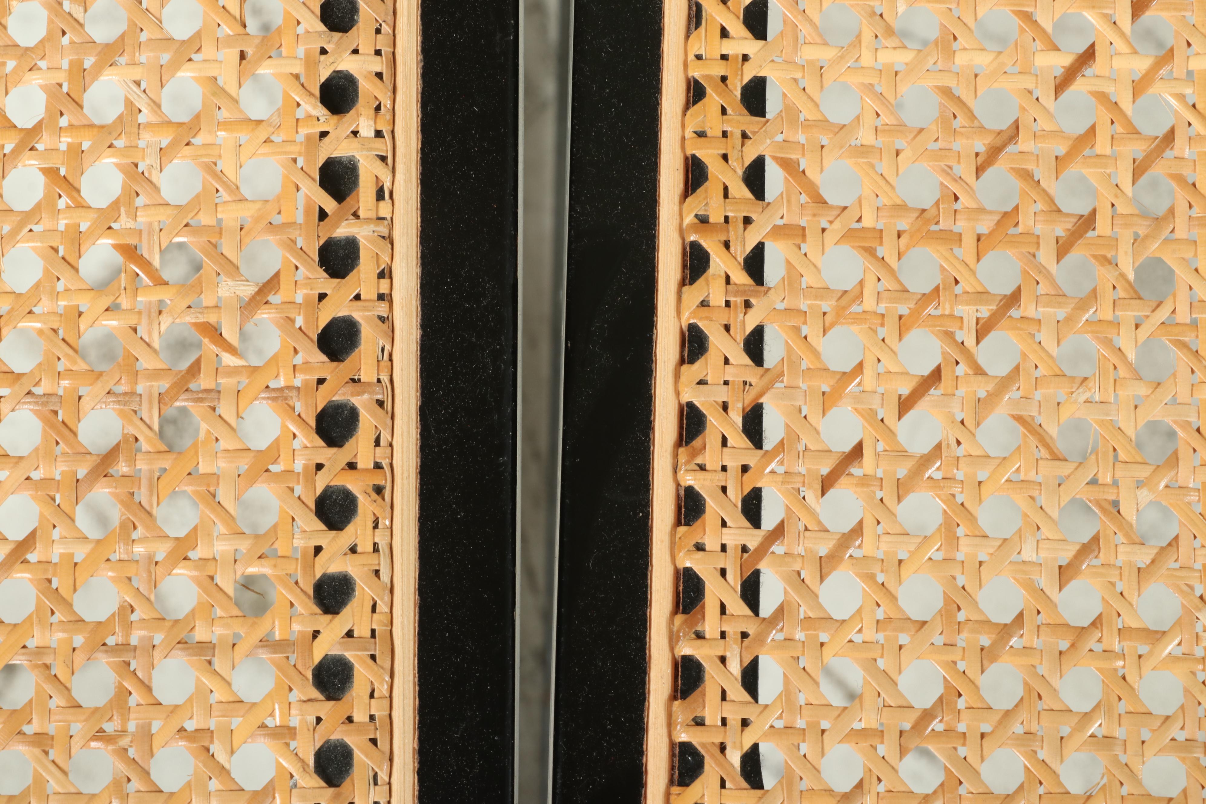 Marcel Breuer "Cesca" Chrome and Cane Paneled Cantilever Barstools