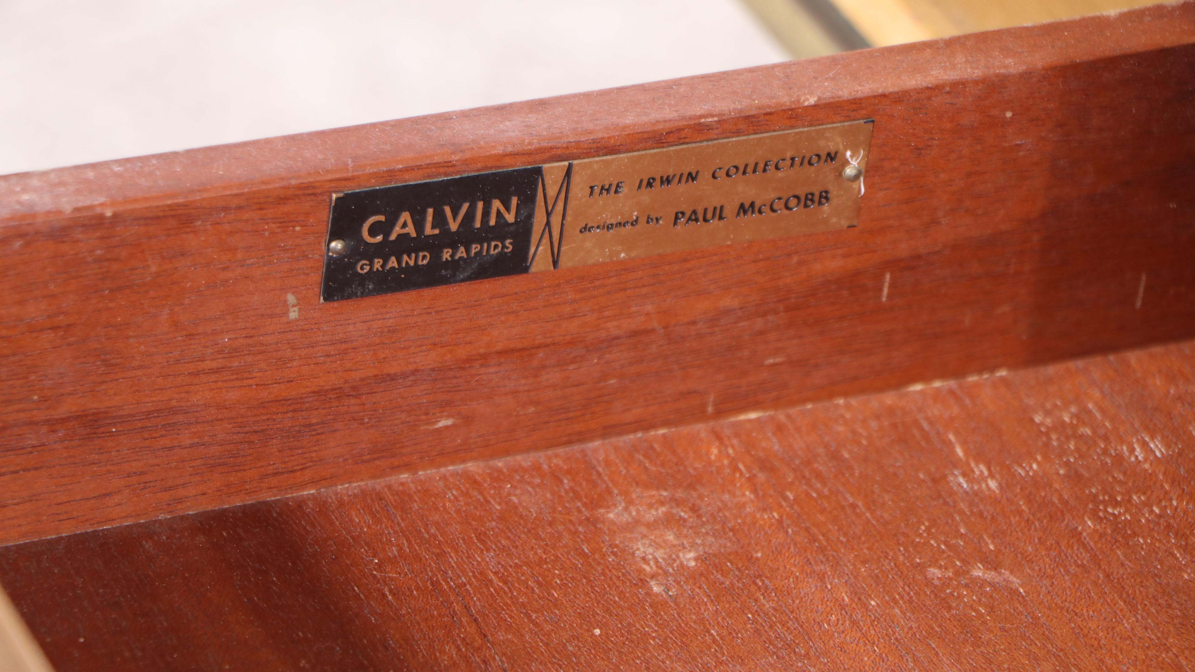 Paul McCobb for Calvin "Irwin" Marble, Brass and Mahogany Coffee Table