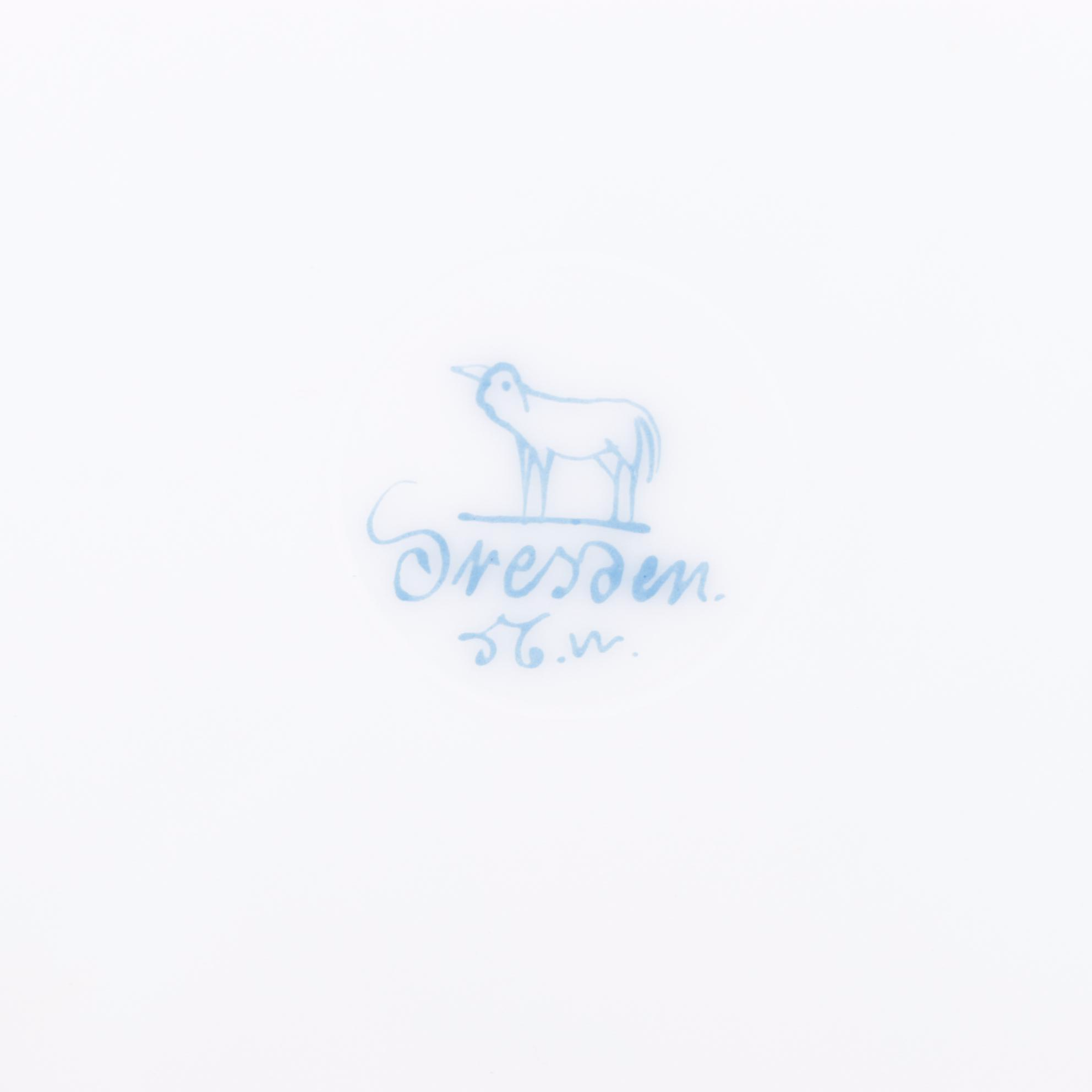 Dresden Ambrosius Lamm, and Other Porcelain Tableware