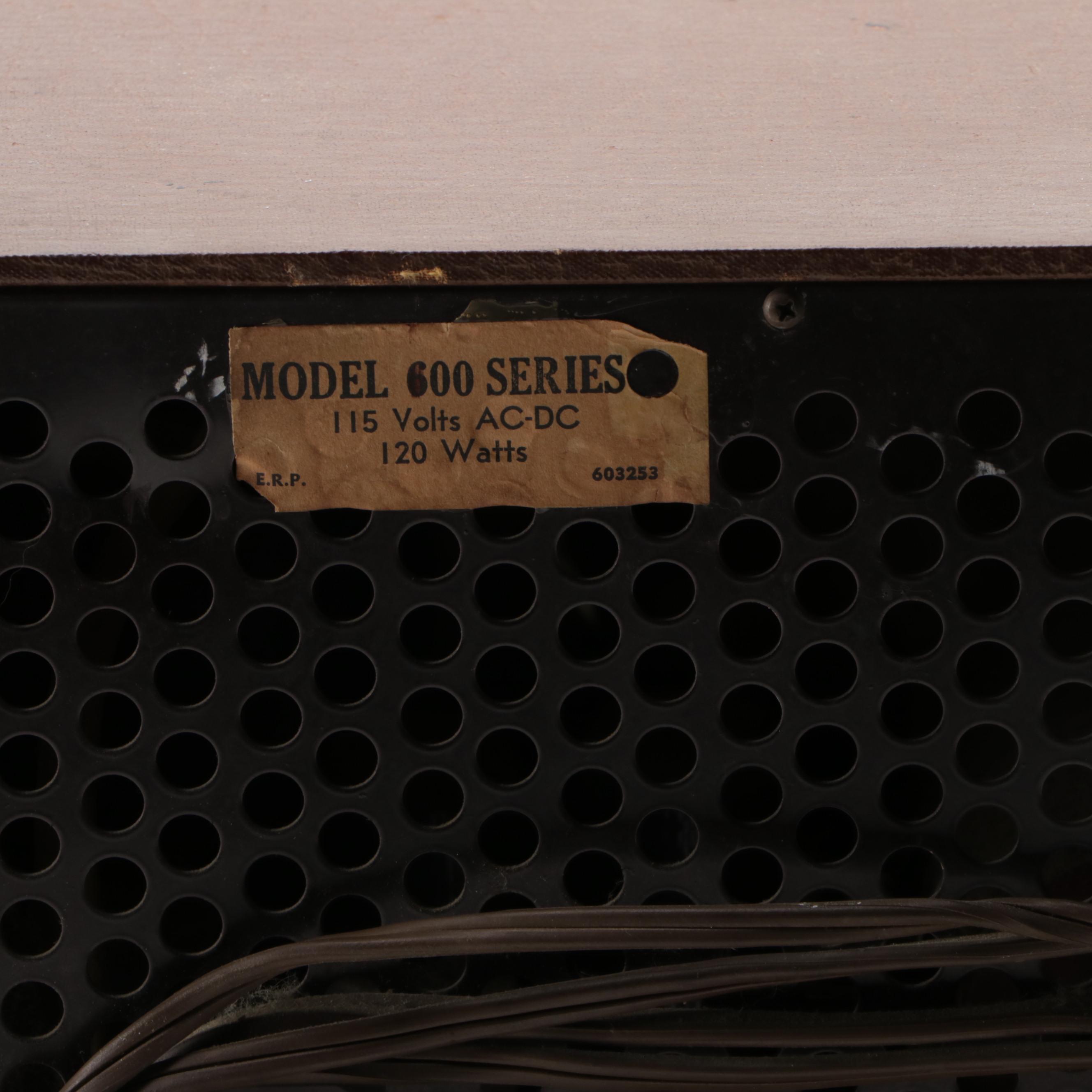 Emerson Model 600 Portable Television, Circa 1949