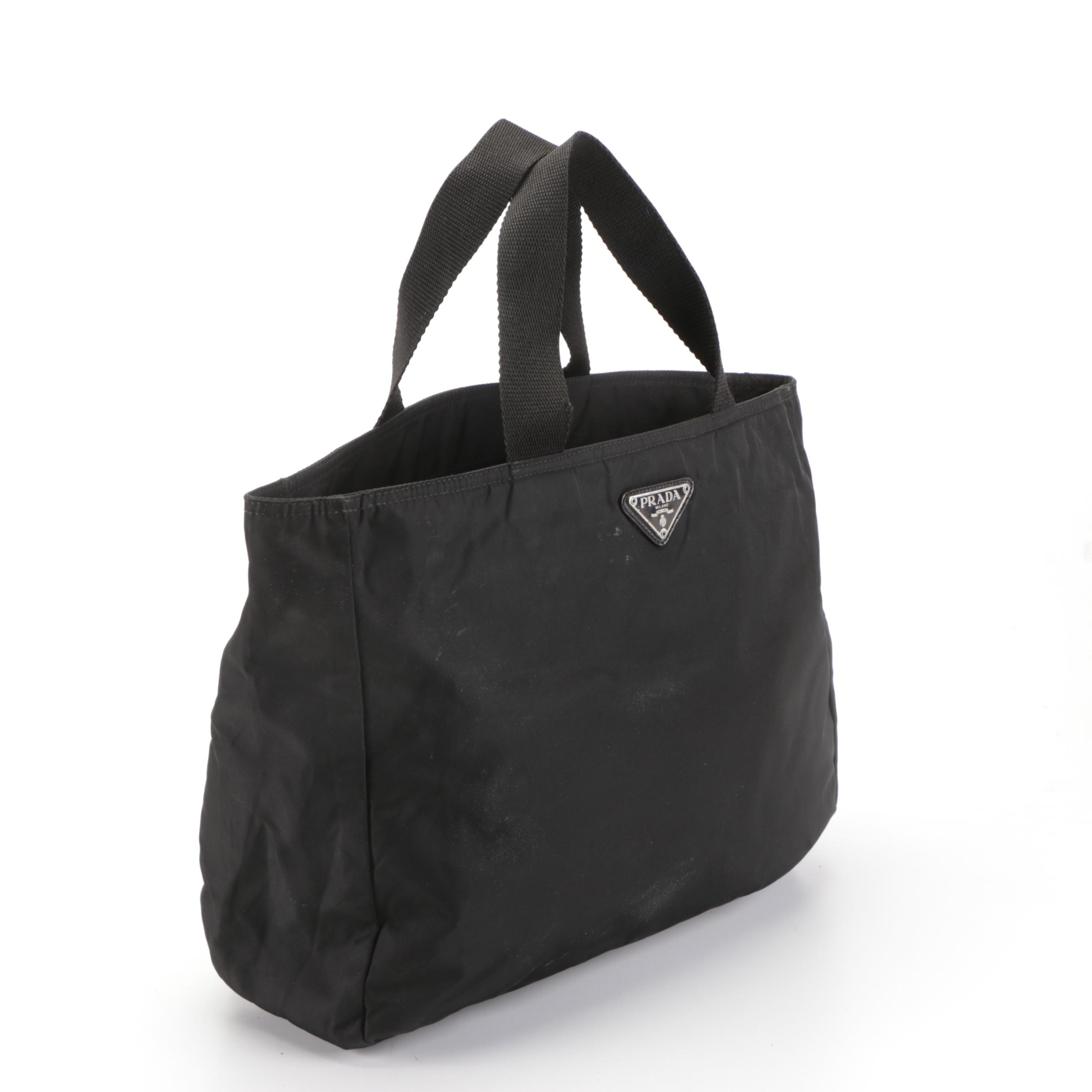 Prada Black Nylon Tessuto Tote Bag