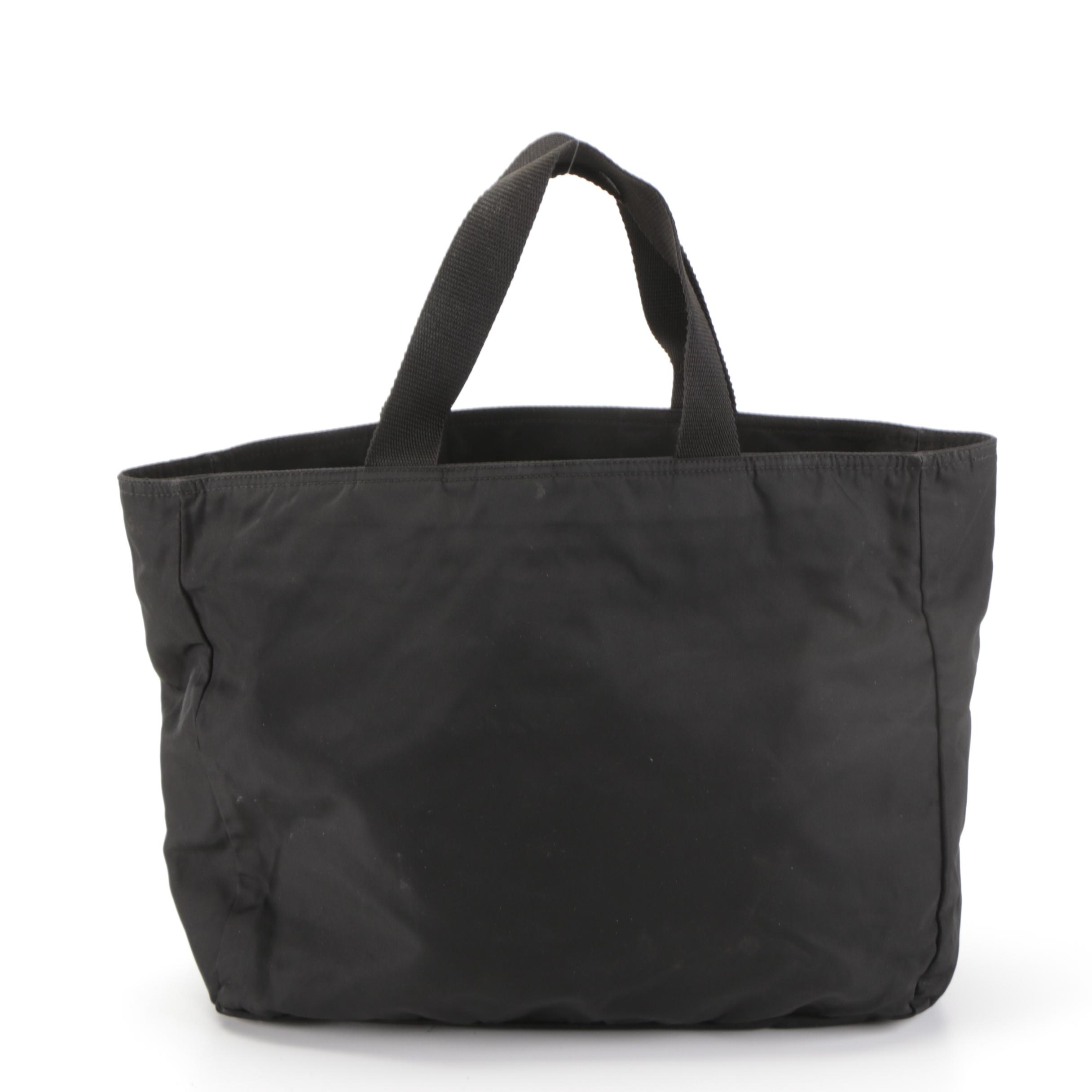 Prada Black Nylon Tessuto Tote Bag