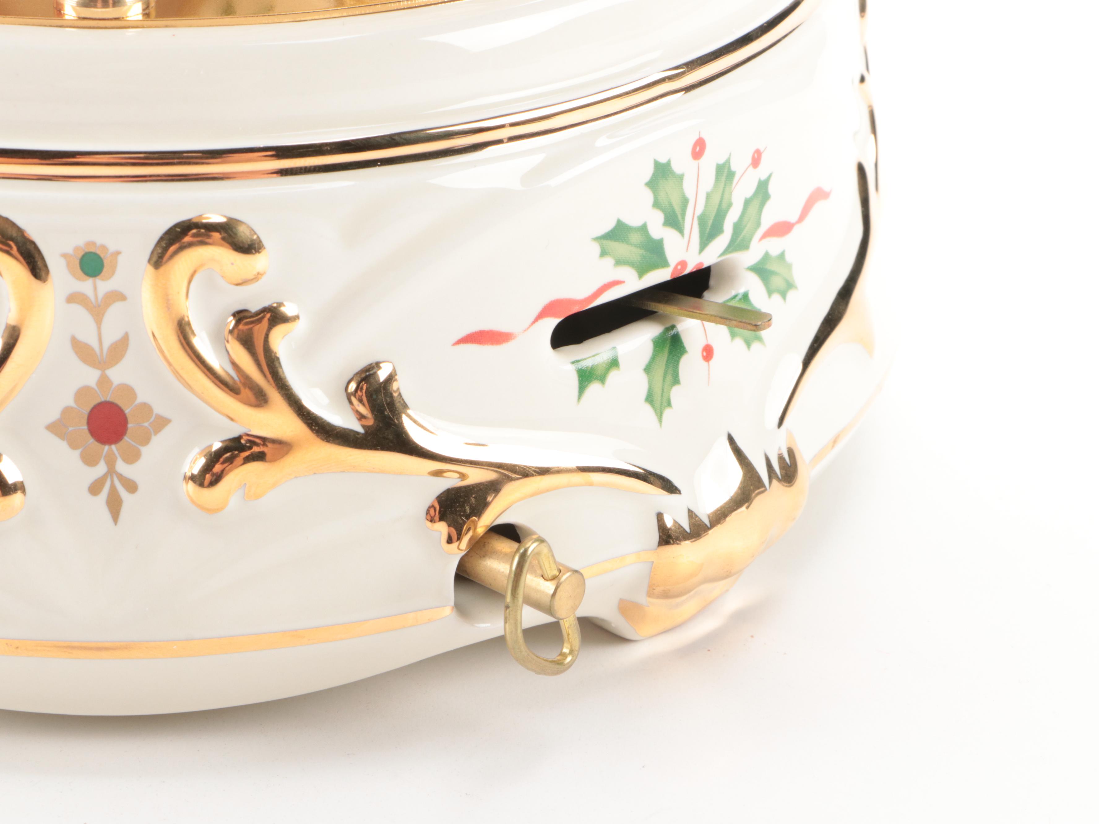 Lenox Porcelain Centerpiece Carousel Music Box