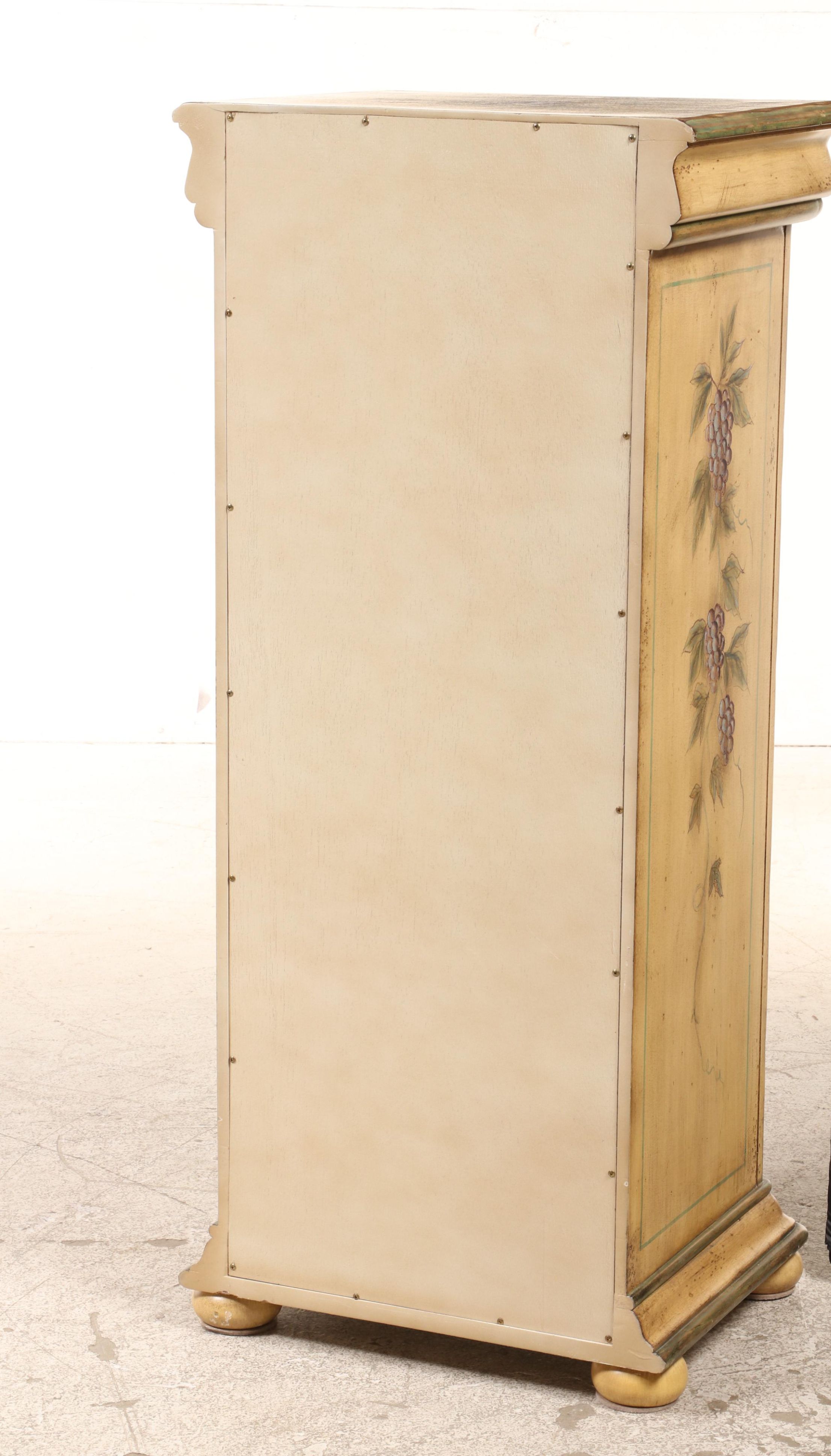 Paint-Decorated Ten-Bottle Wine Cabinet