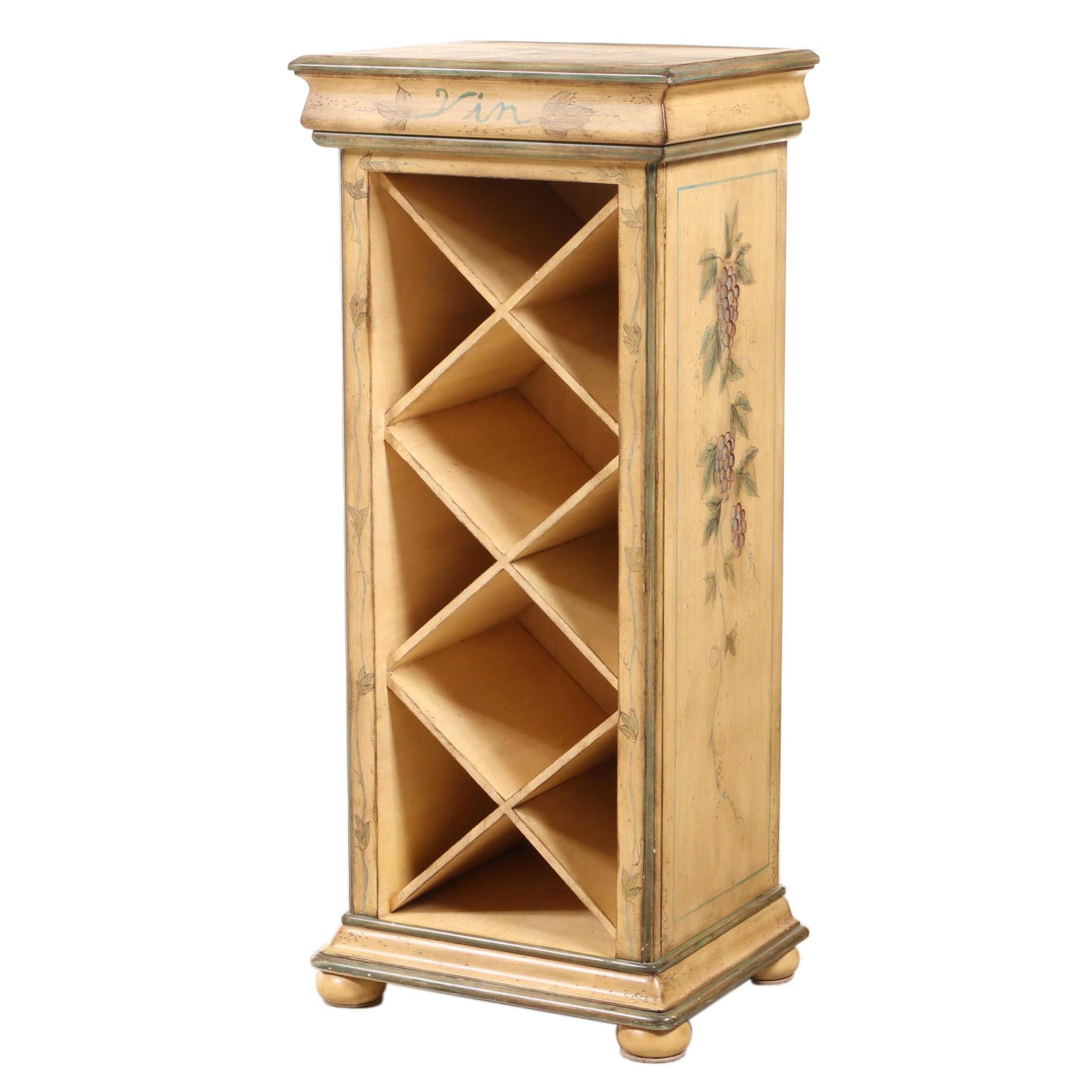 Paint-Decorated Ten-Bottle Wine Cabinet