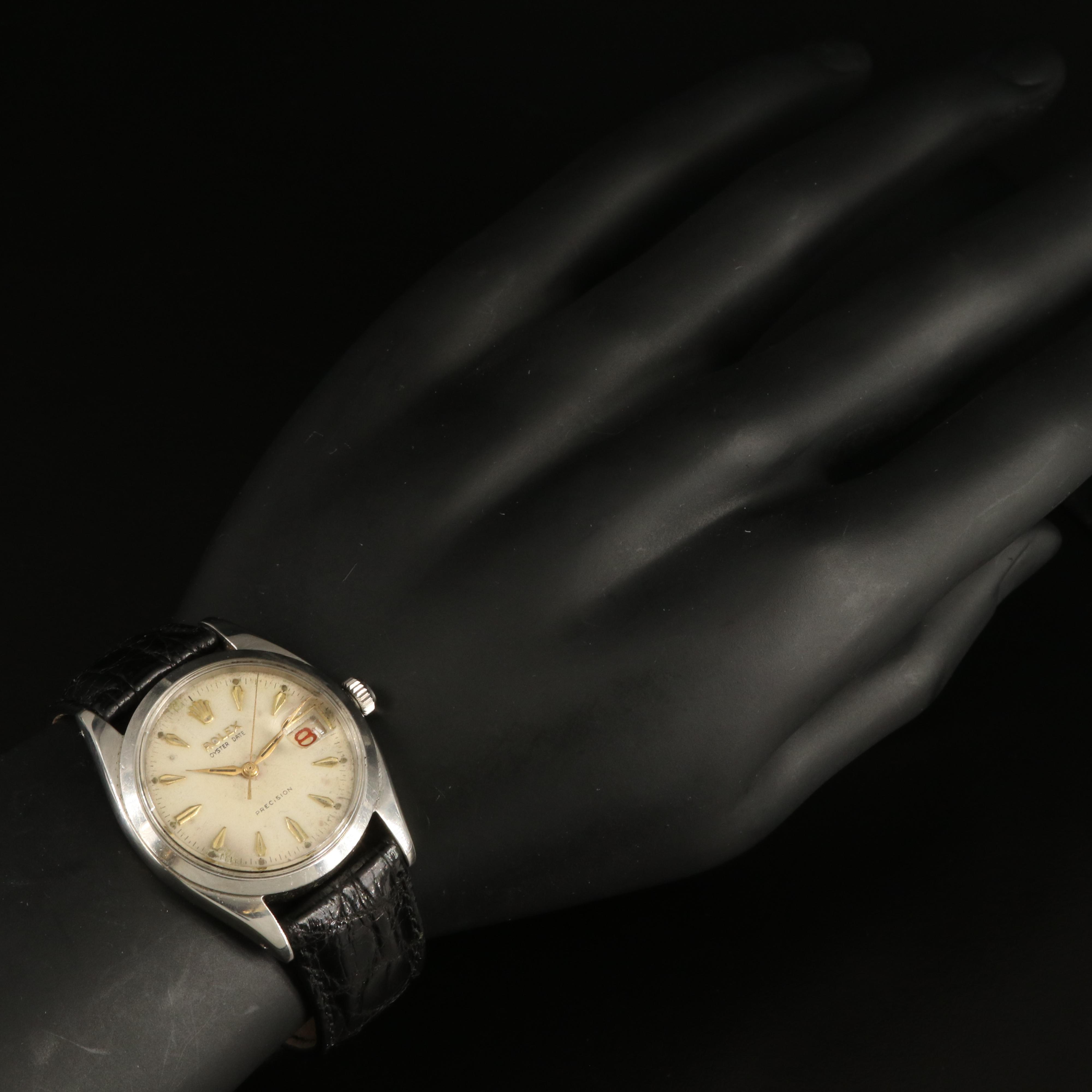 1956 Rolex Oyster Date Precision Stainles Steel Watch