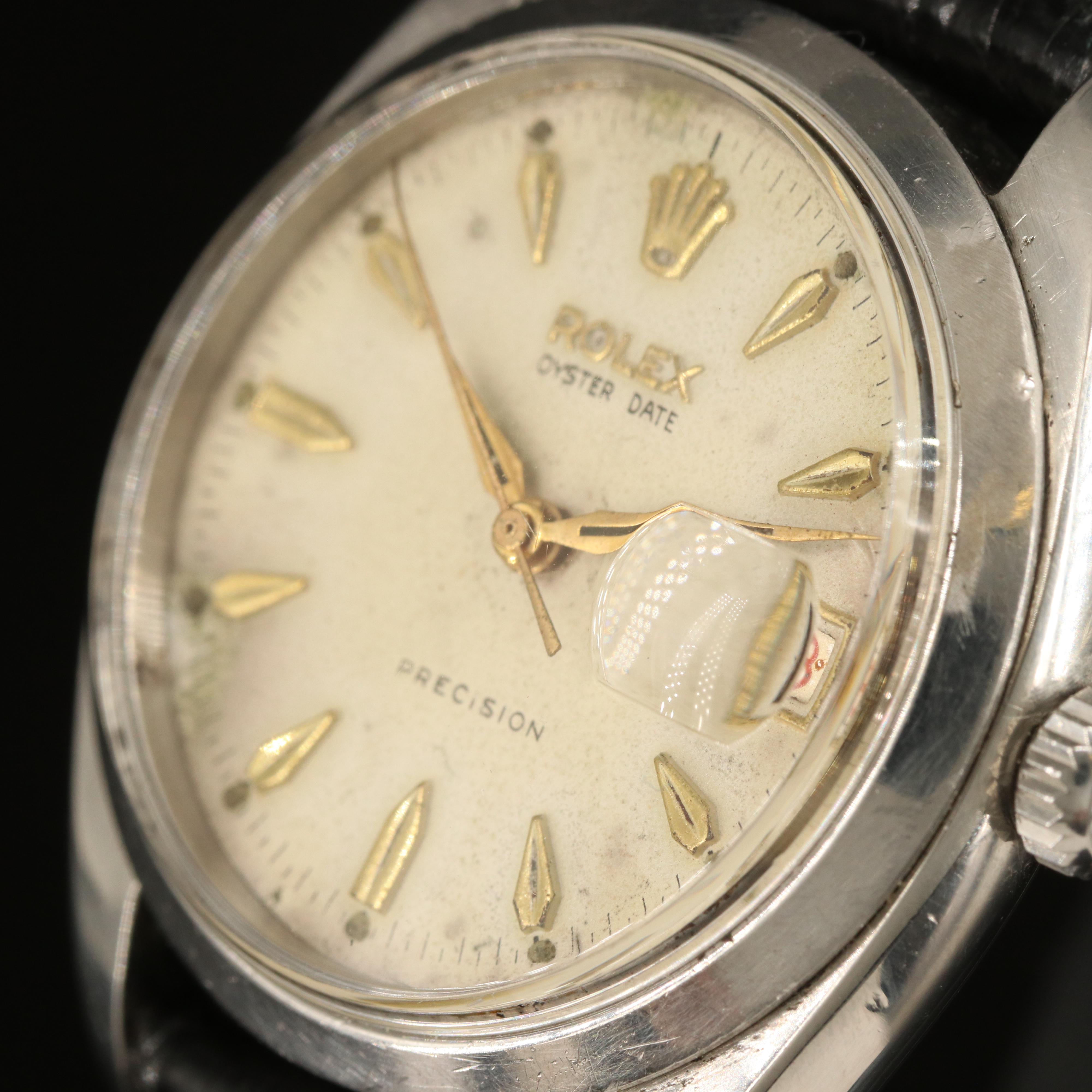 1956 Rolex Oyster Date Precision Stainles Steel Watch