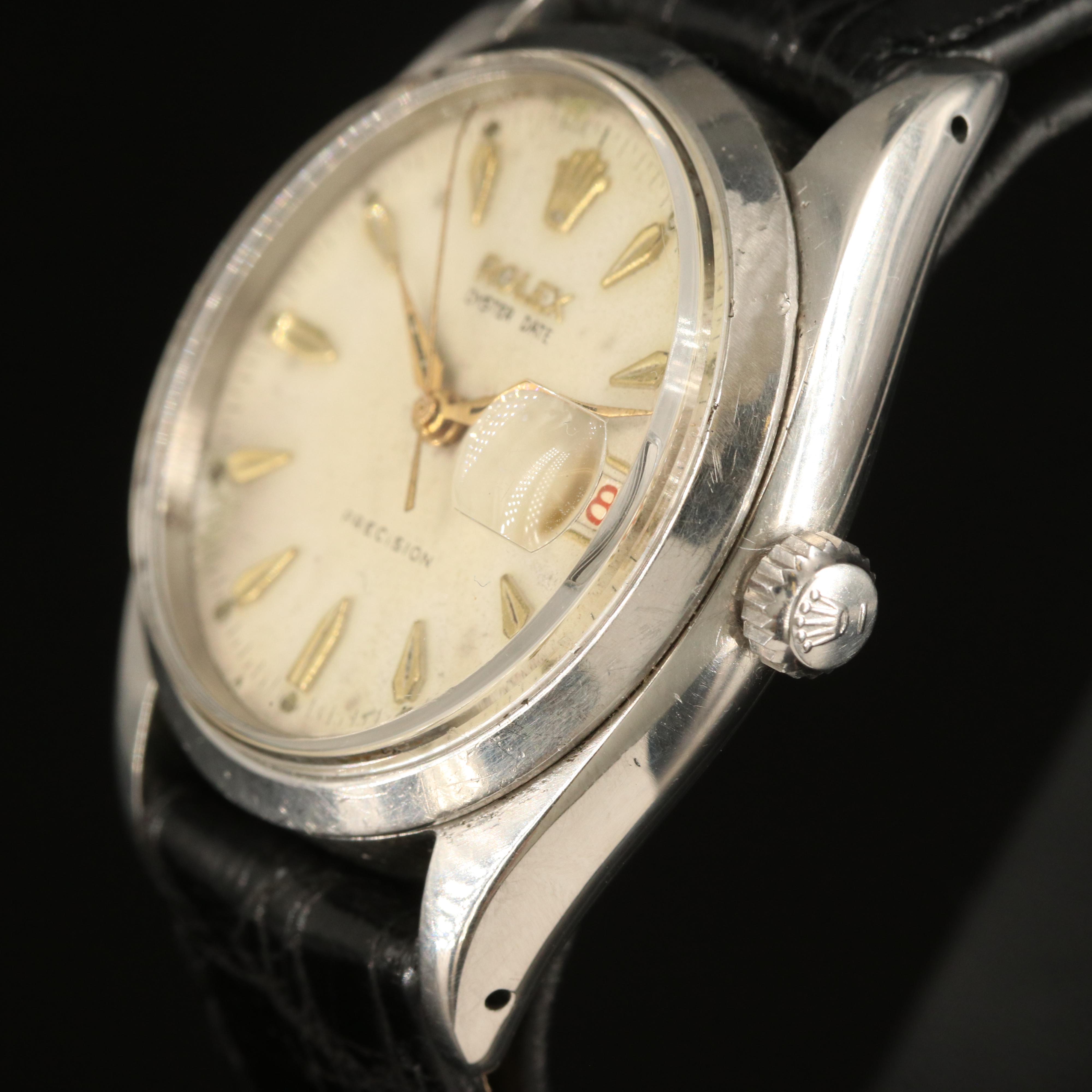 1956 Rolex Oyster Date Precision Stainles Steel Watch