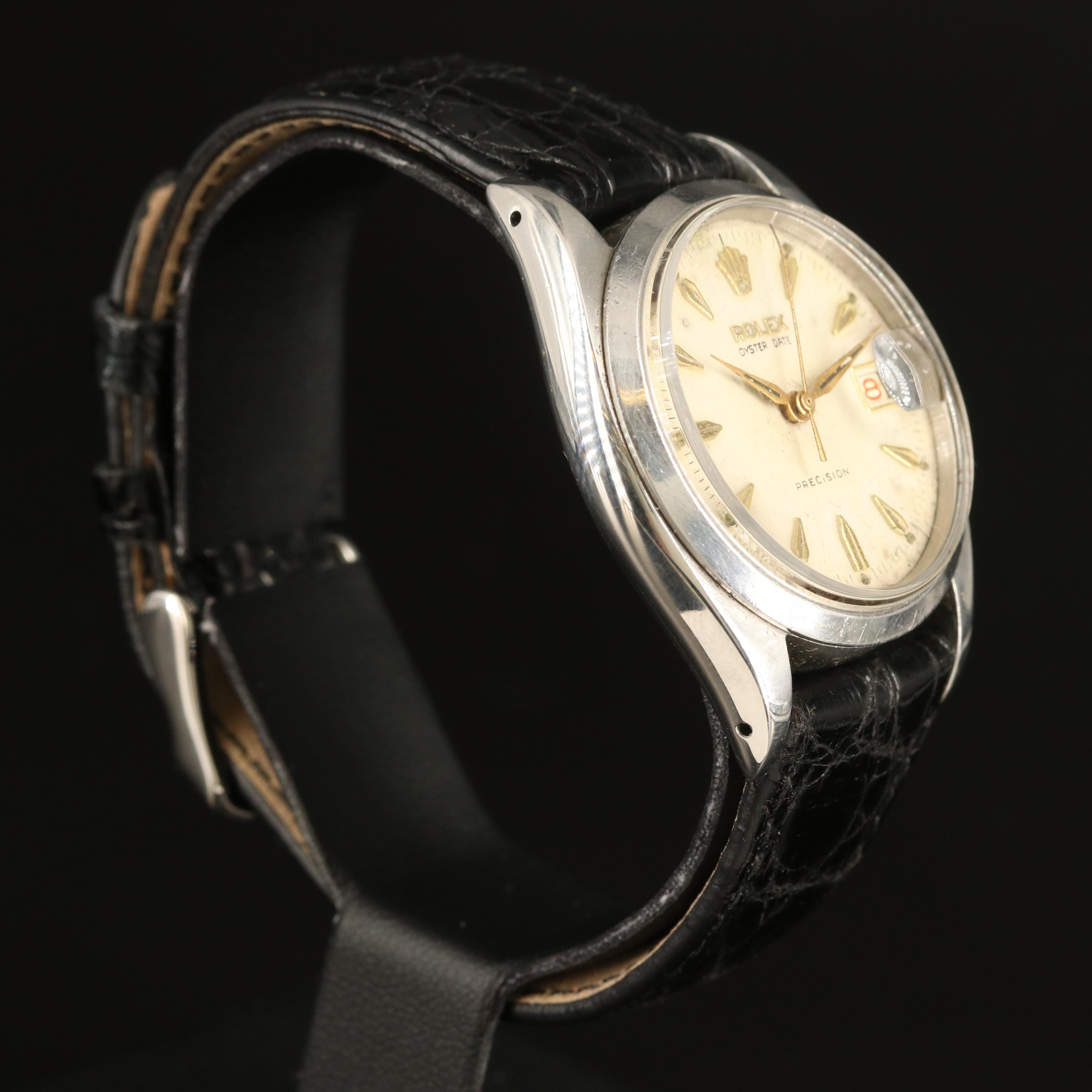 1956 Rolex Oyster Date Precision Stainles Steel Watch