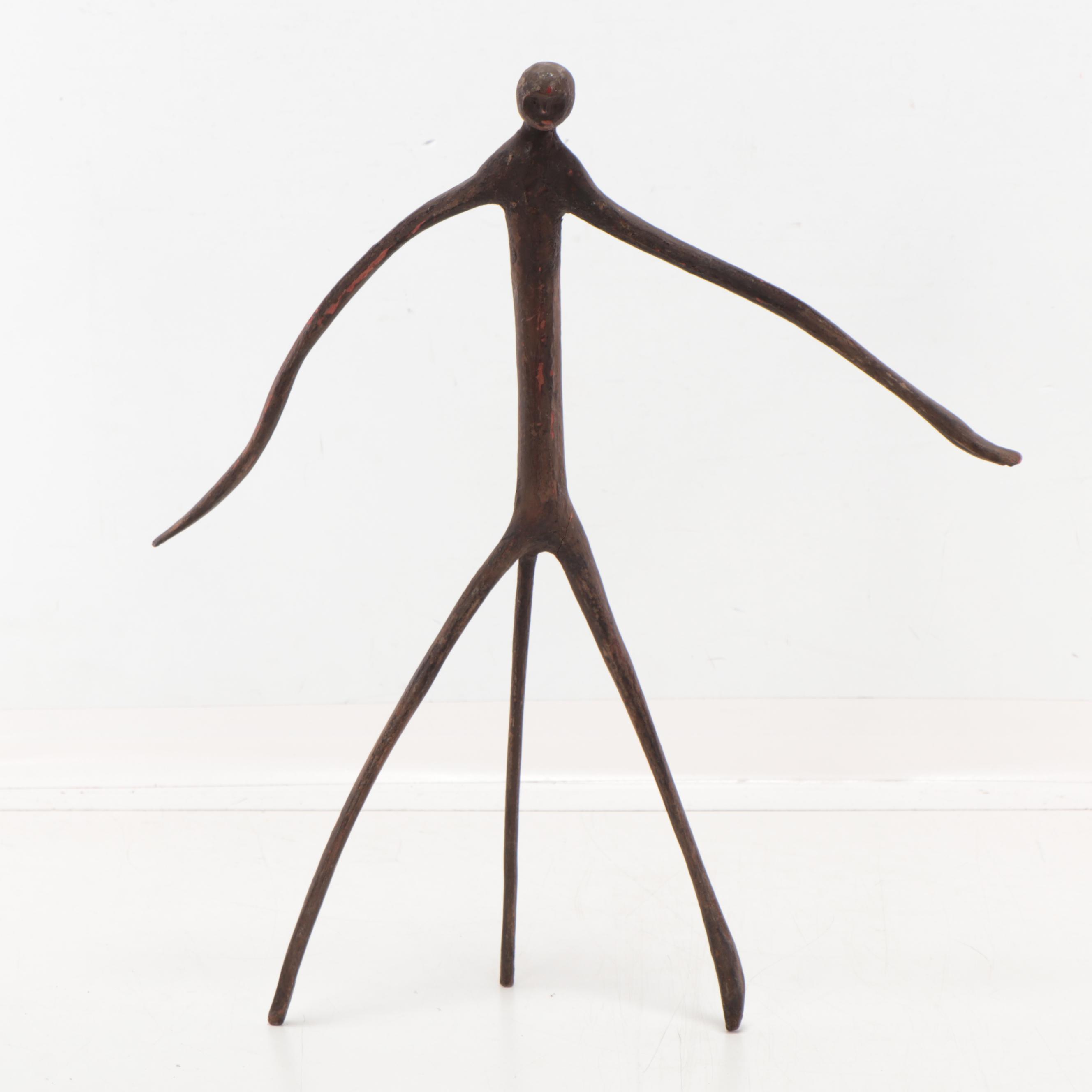 Folk Art Carved Wood Stick Figures