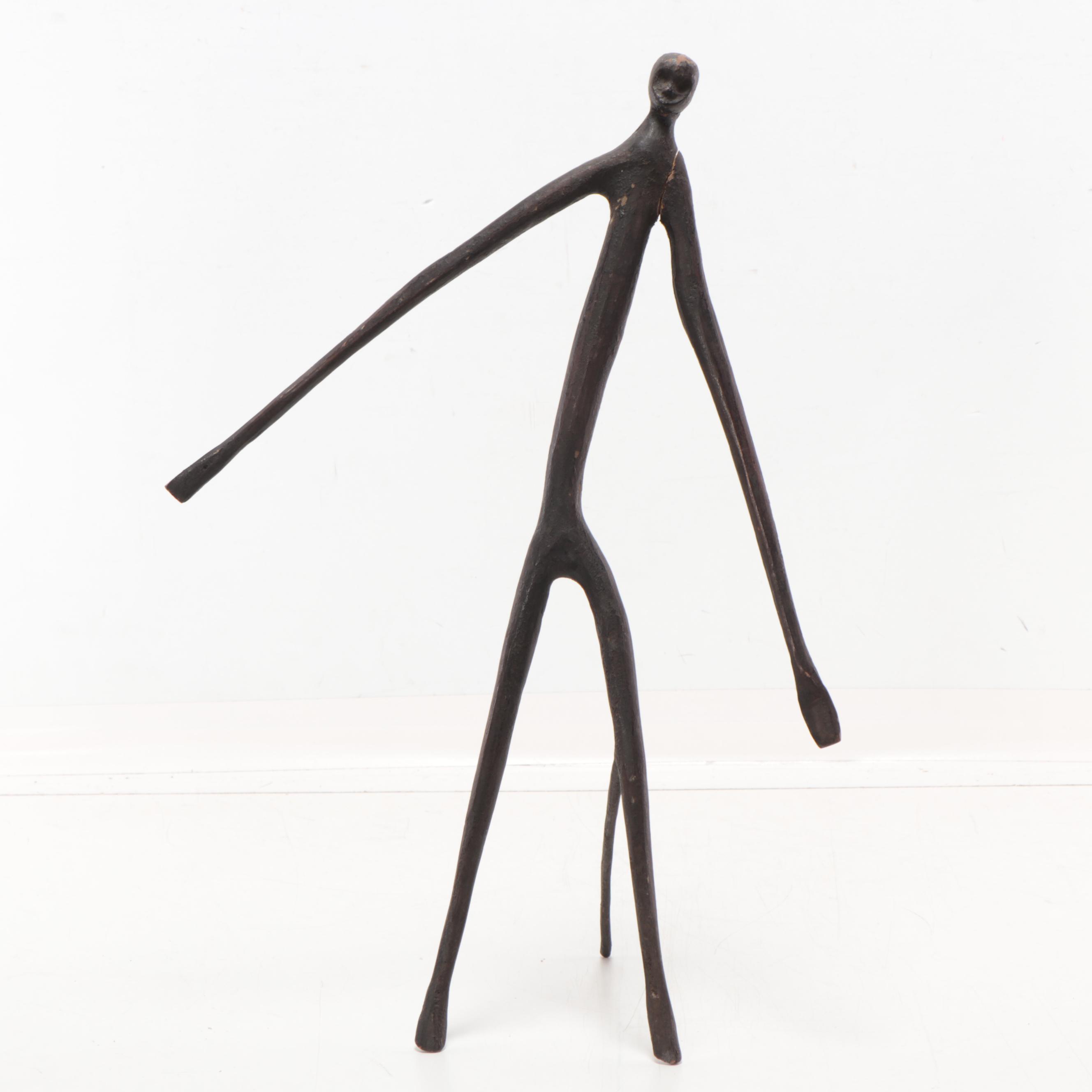 Folk Art Carved Wood Stick Figures