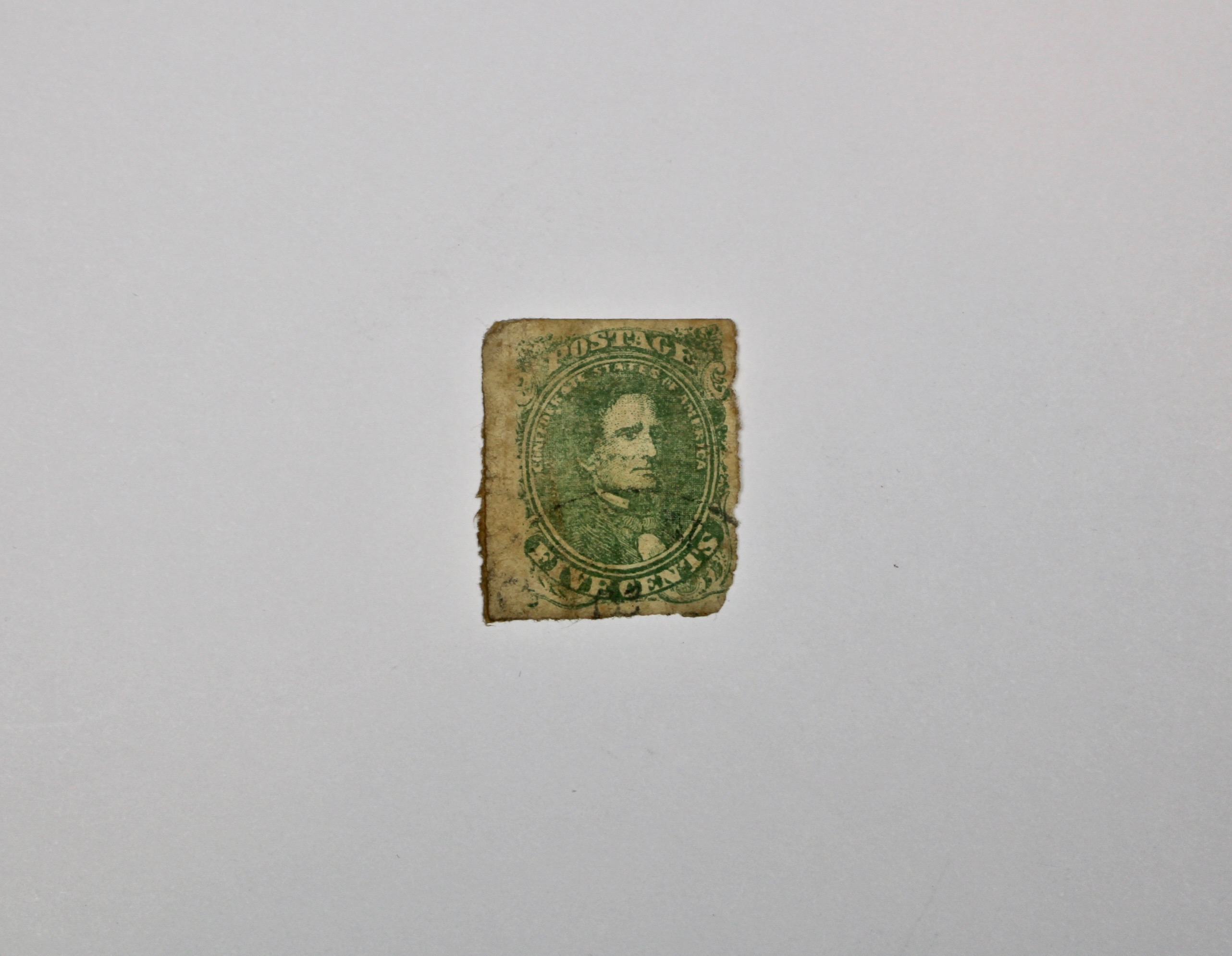 Five Used Confederate Stamps