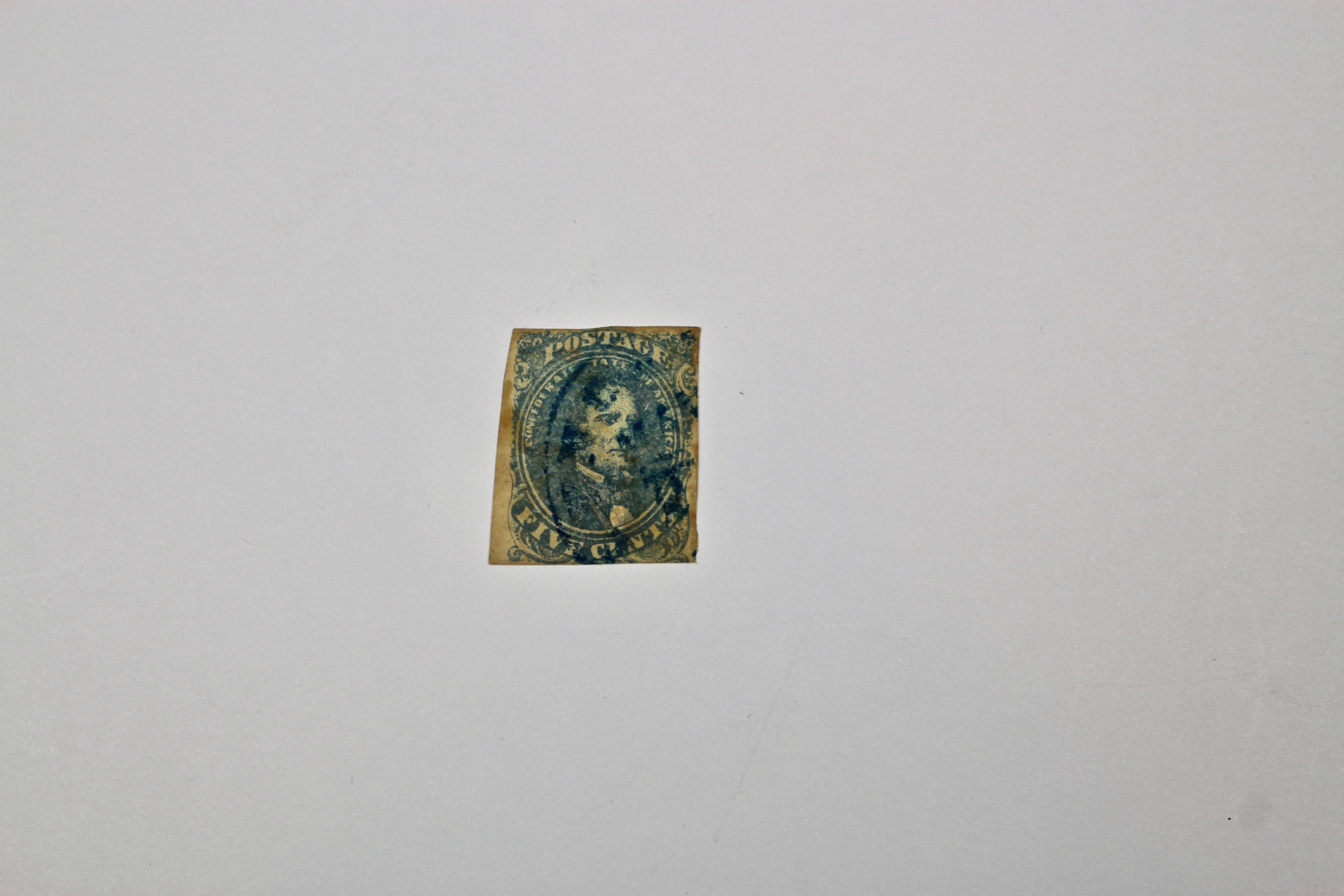 Five Used Confederate Stamps