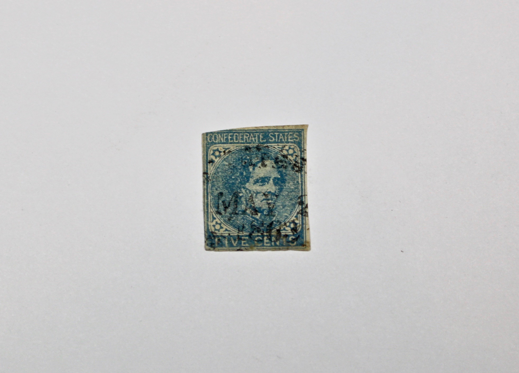 Five Used Confederate Stamps