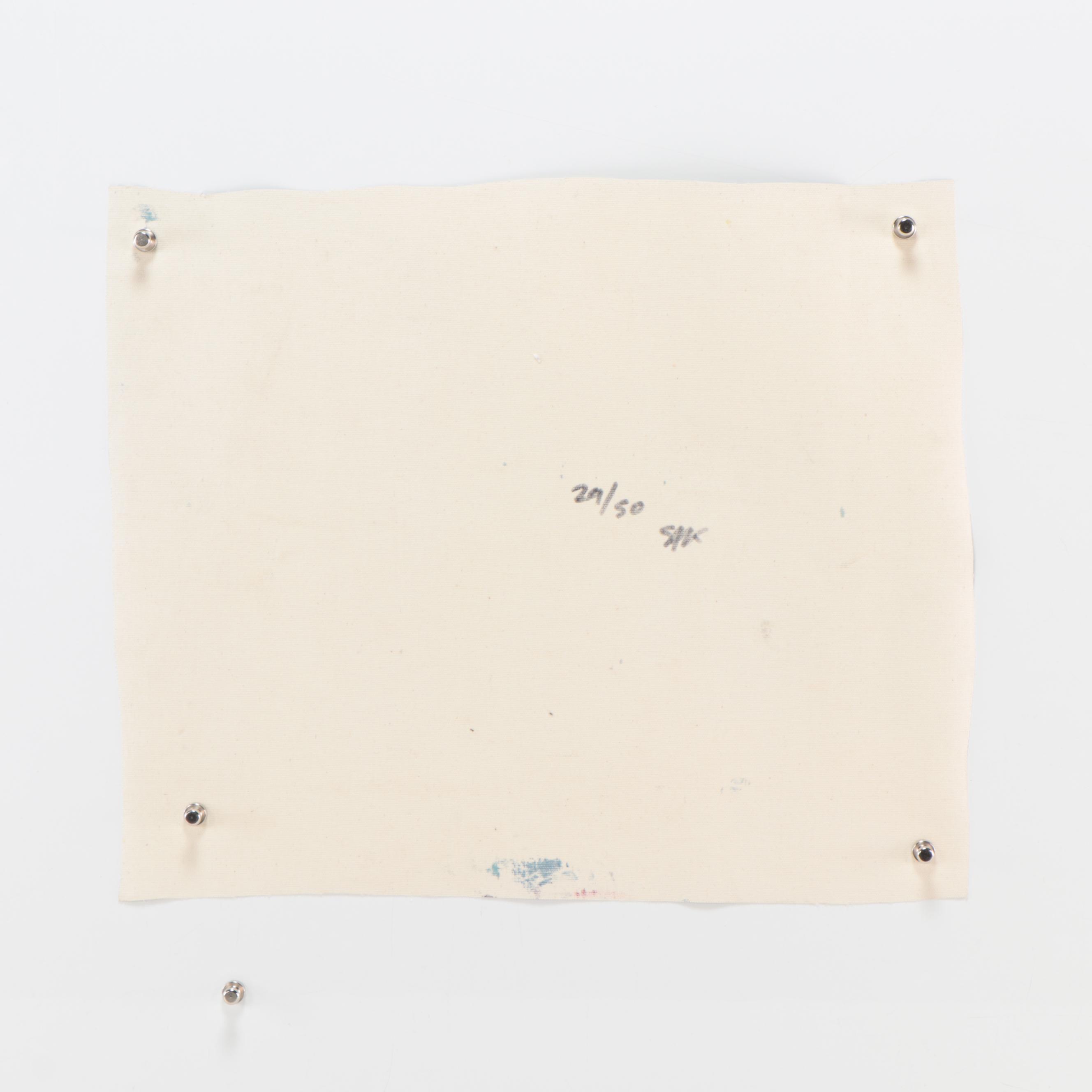 Steve Kaufman Pop Art Mixed Media Painting of Woodstock Ticket