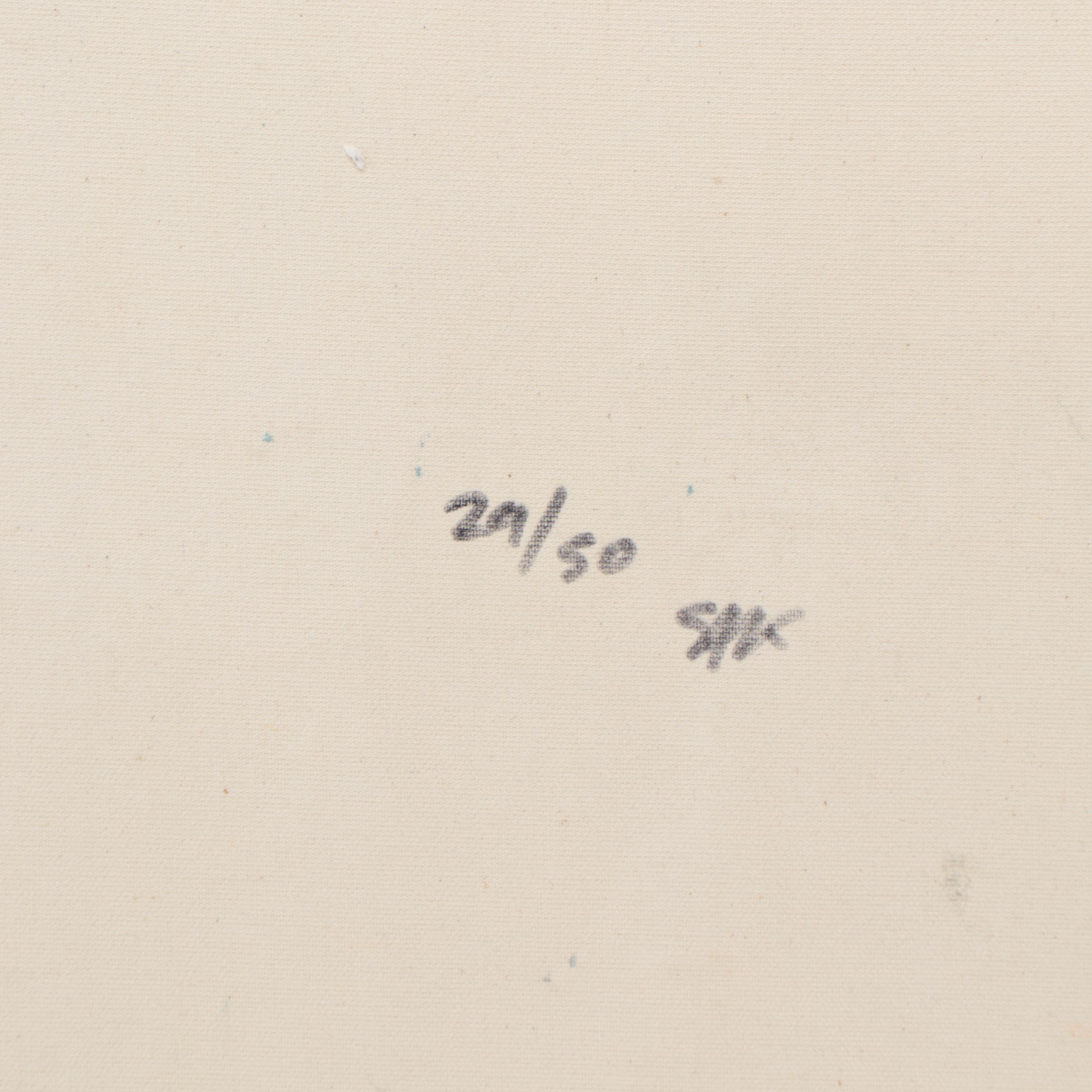 Steve Kaufman Pop Art Mixed Media Painting of Woodstock Ticket