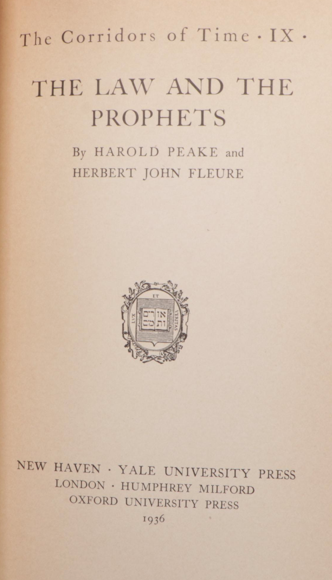"The Corridors of Time" by Harold Peake and Herbert John Fluere