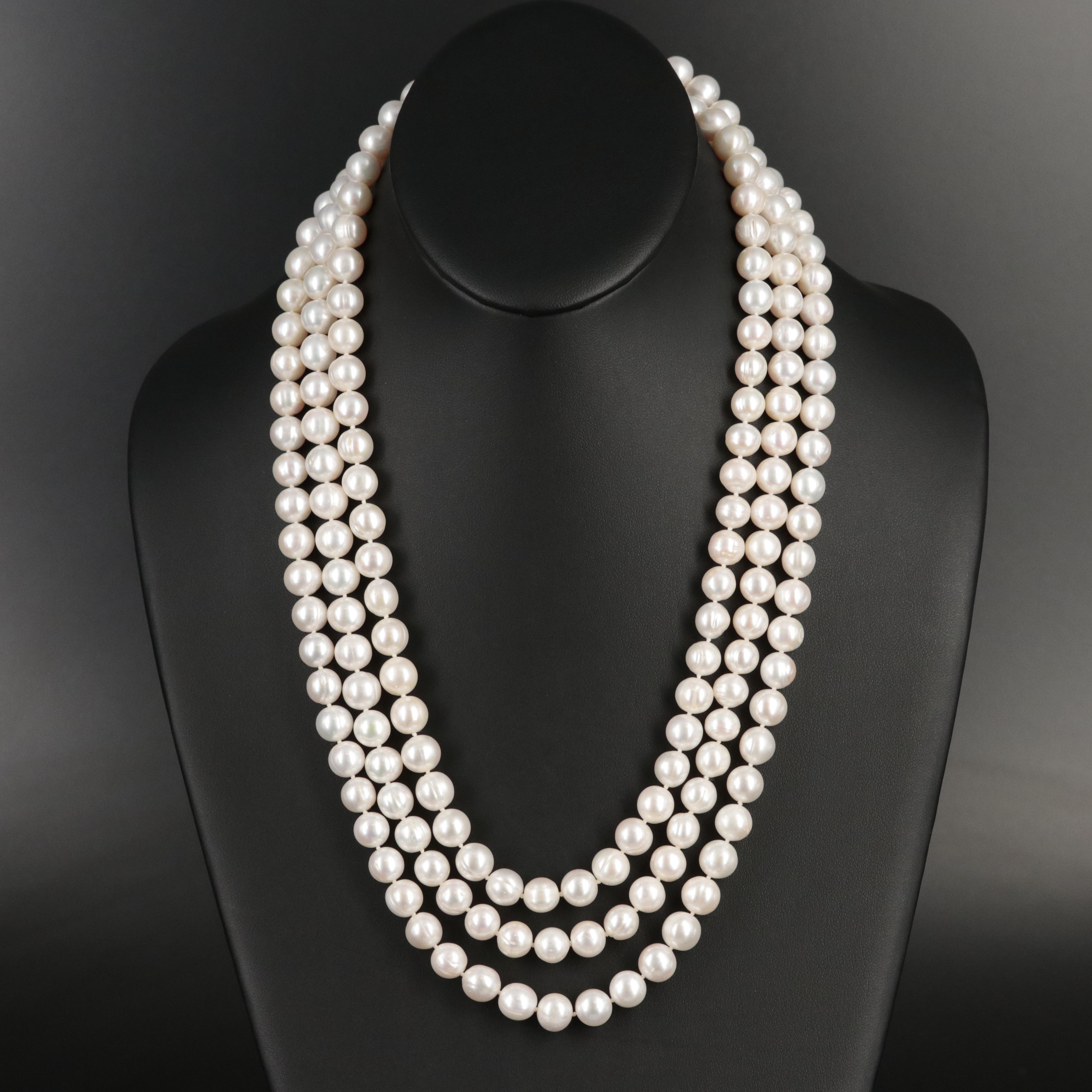 Rope Length Circled Semi-Baroque Pearl