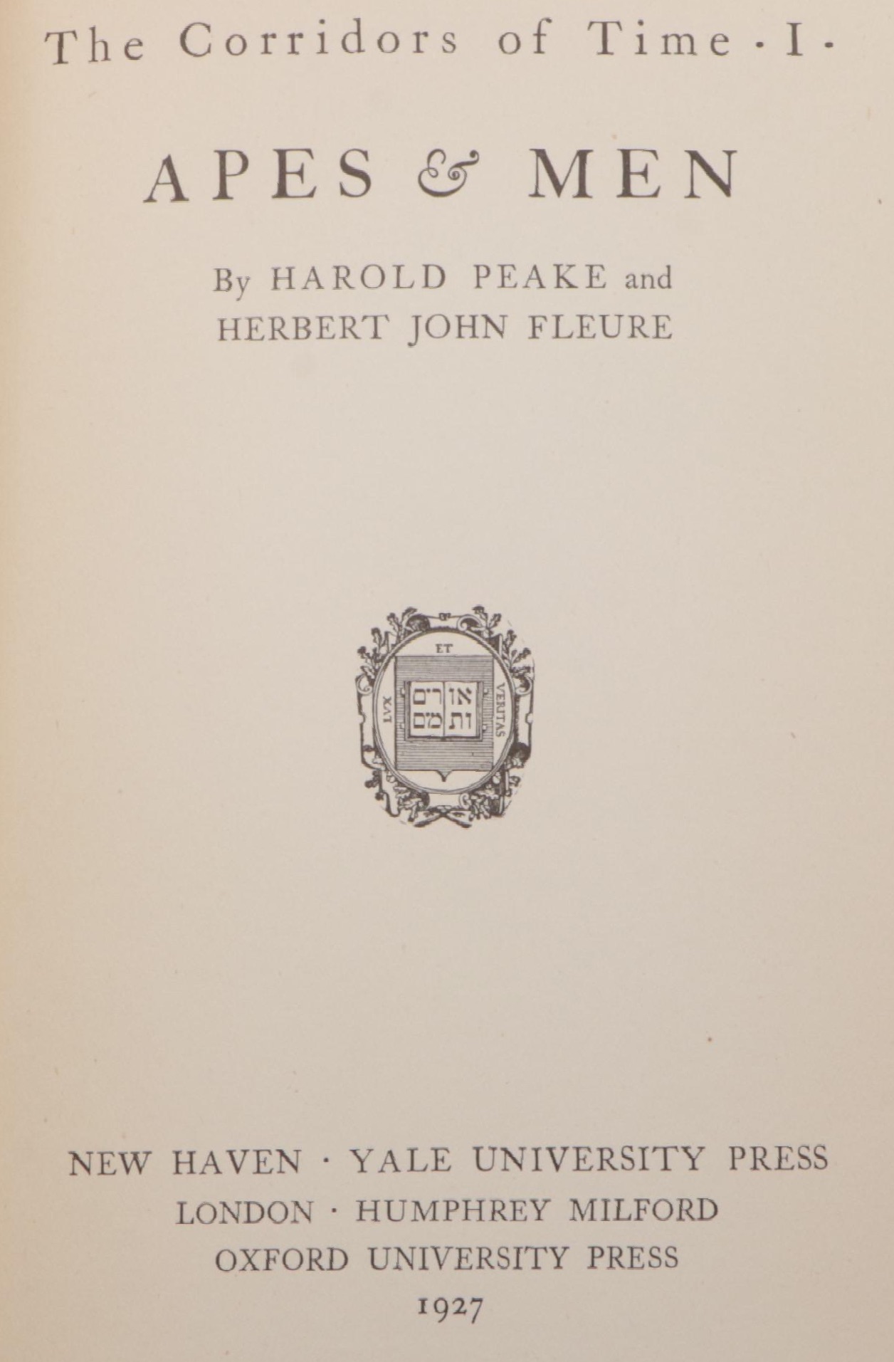 "The Corridors of Time" by Harold Peake and Herbert John Fluere