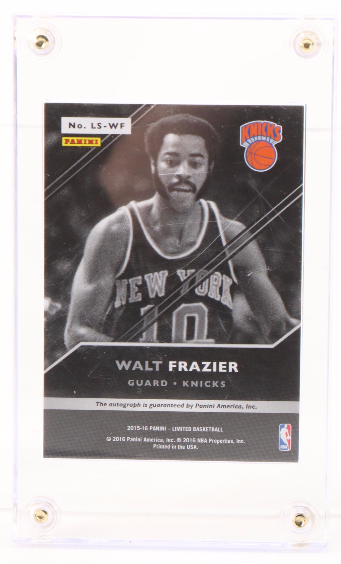 Panini Certified Autograph NBA Stars Basketball Cards with Walt Frazier