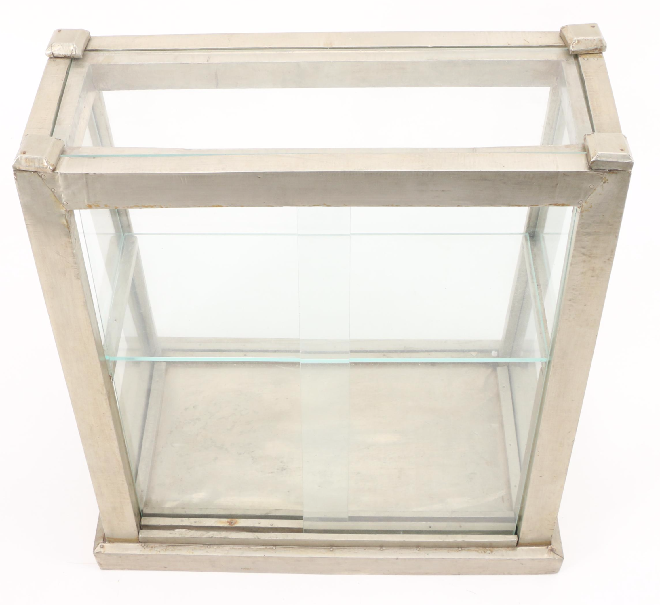 Metal and Glass Countertop Display Cabinet, Early to Mid 20th Century