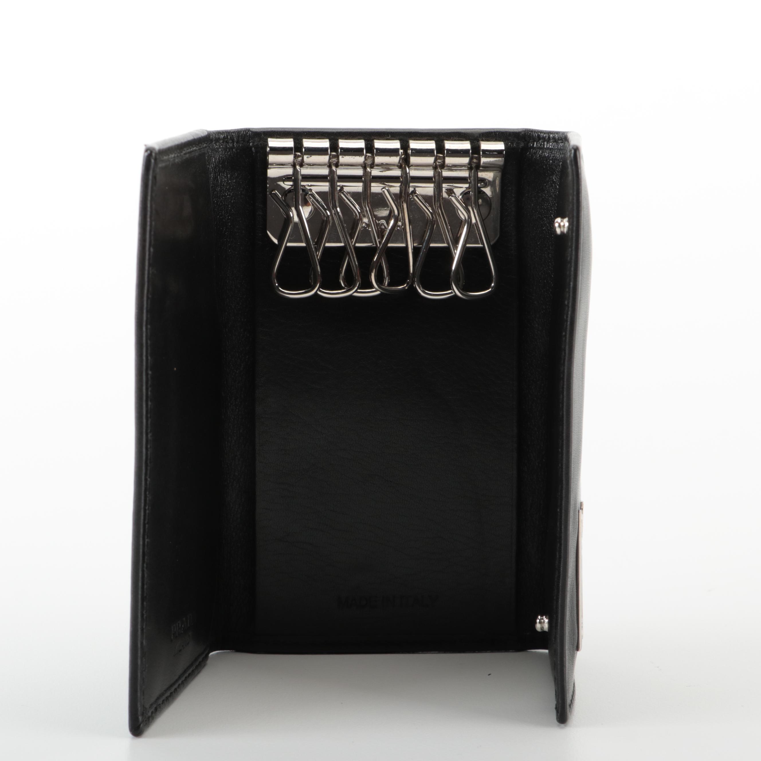 Prada Six-Key Case in Black Leather