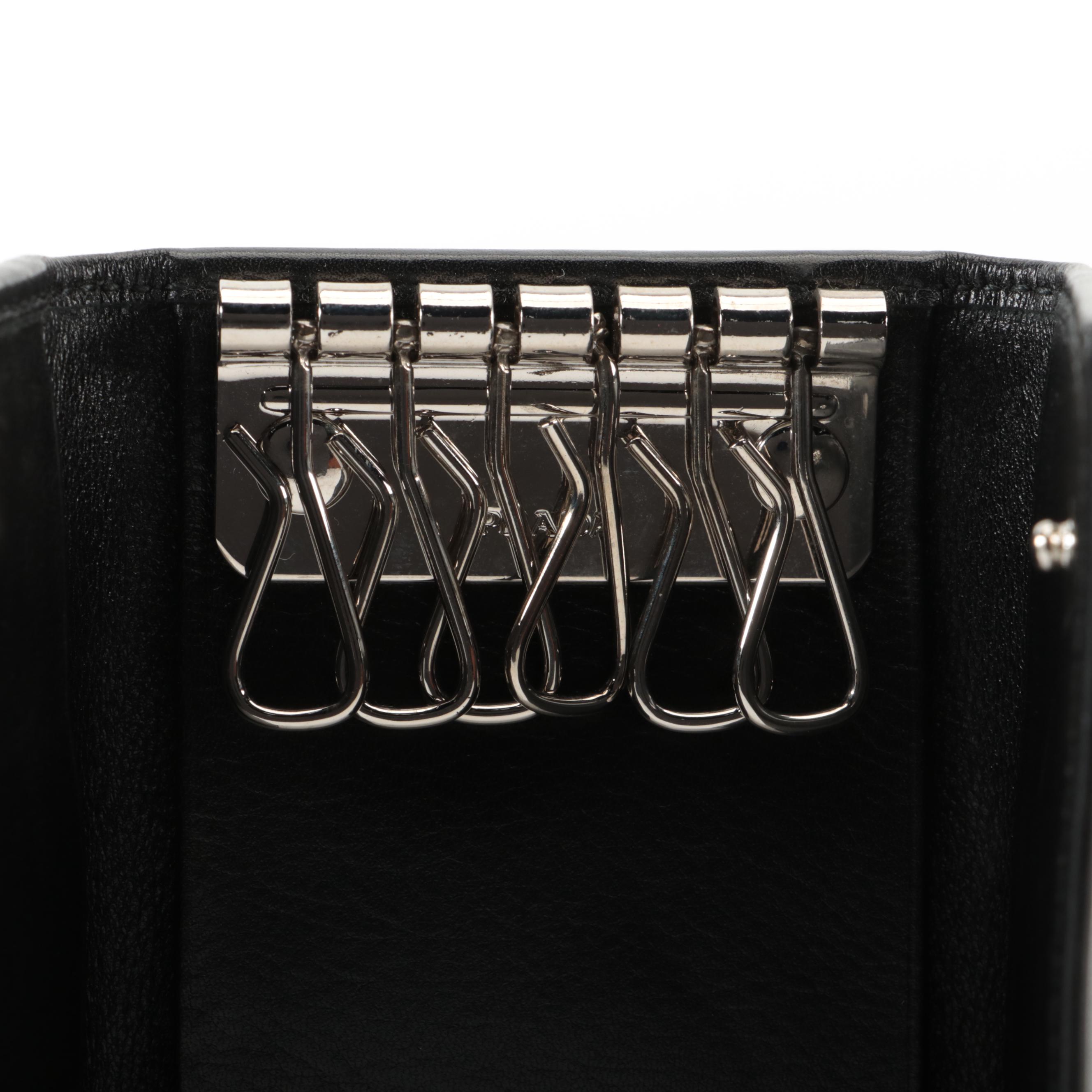 Prada Six-Key Case in Black Leather