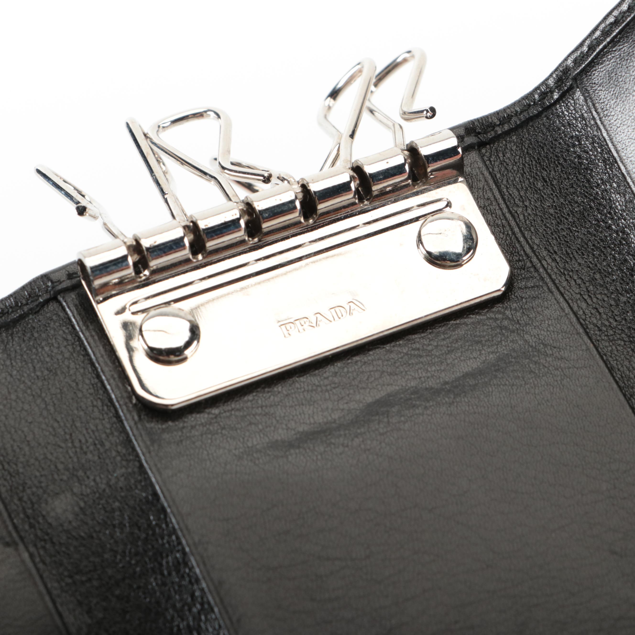 Prada Six-Key Case in Black Leather