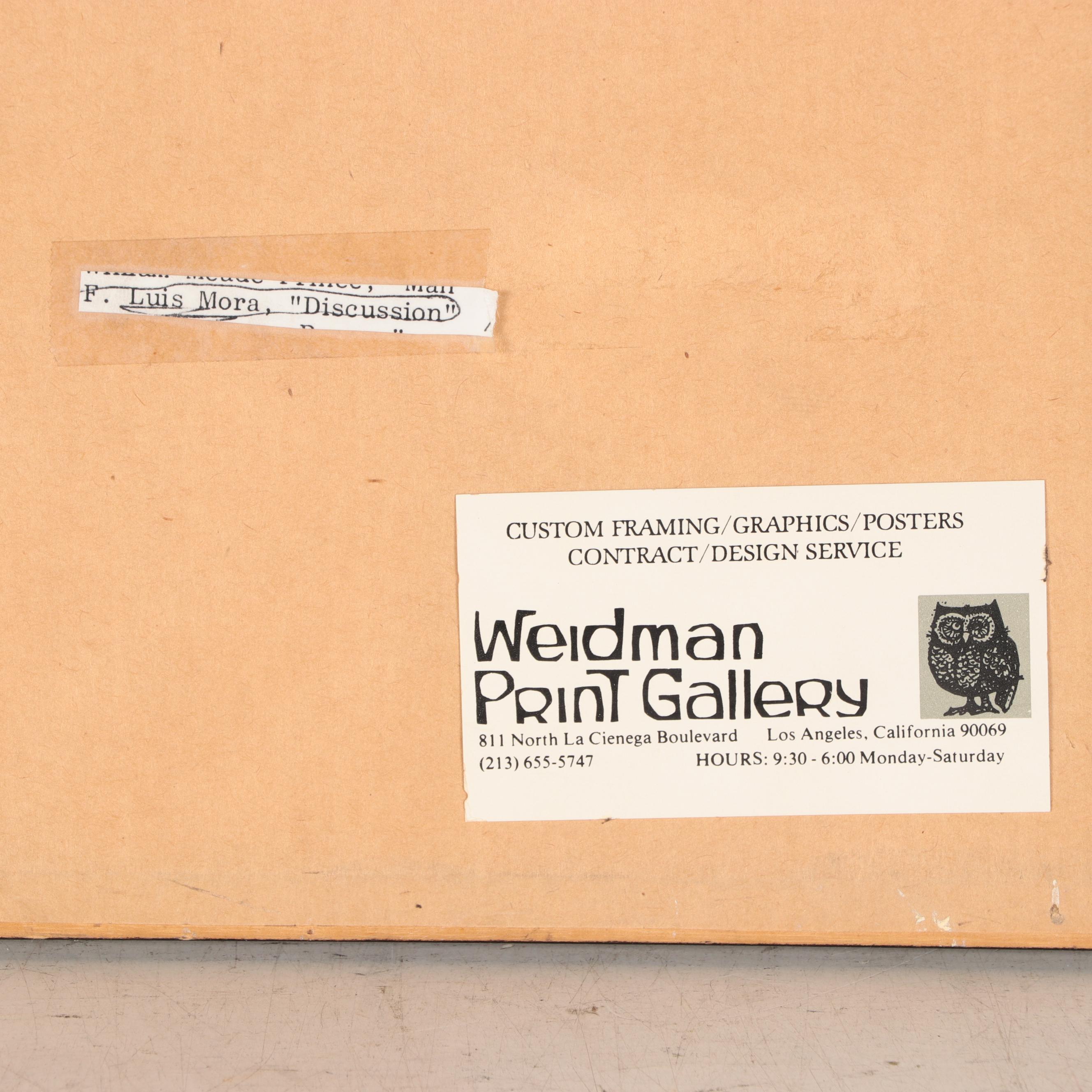 Francis Luis Mora Ink Drawing of Figures